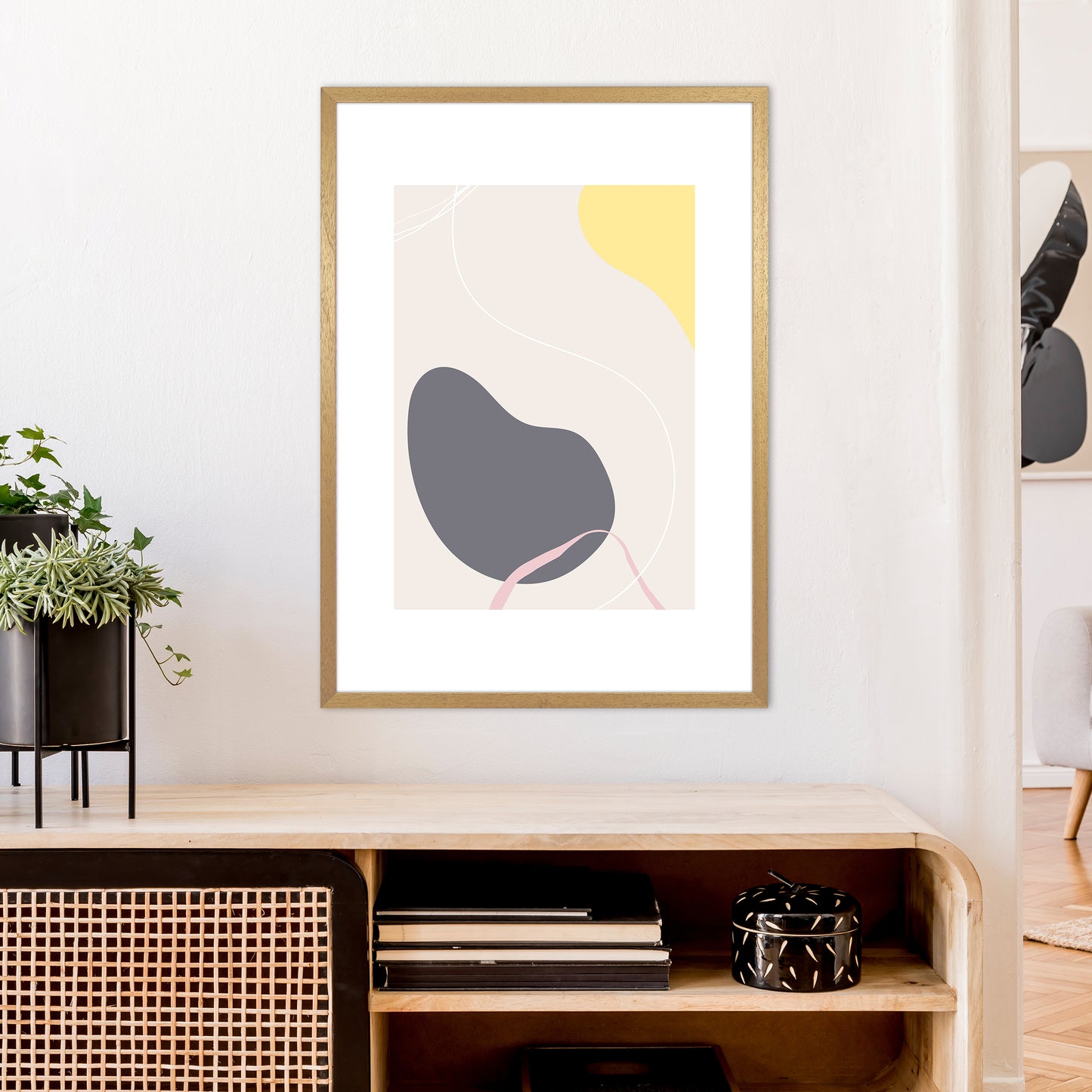 Mila Pink Abstract N19 Art Print by Pixy Paper A1 Print Only