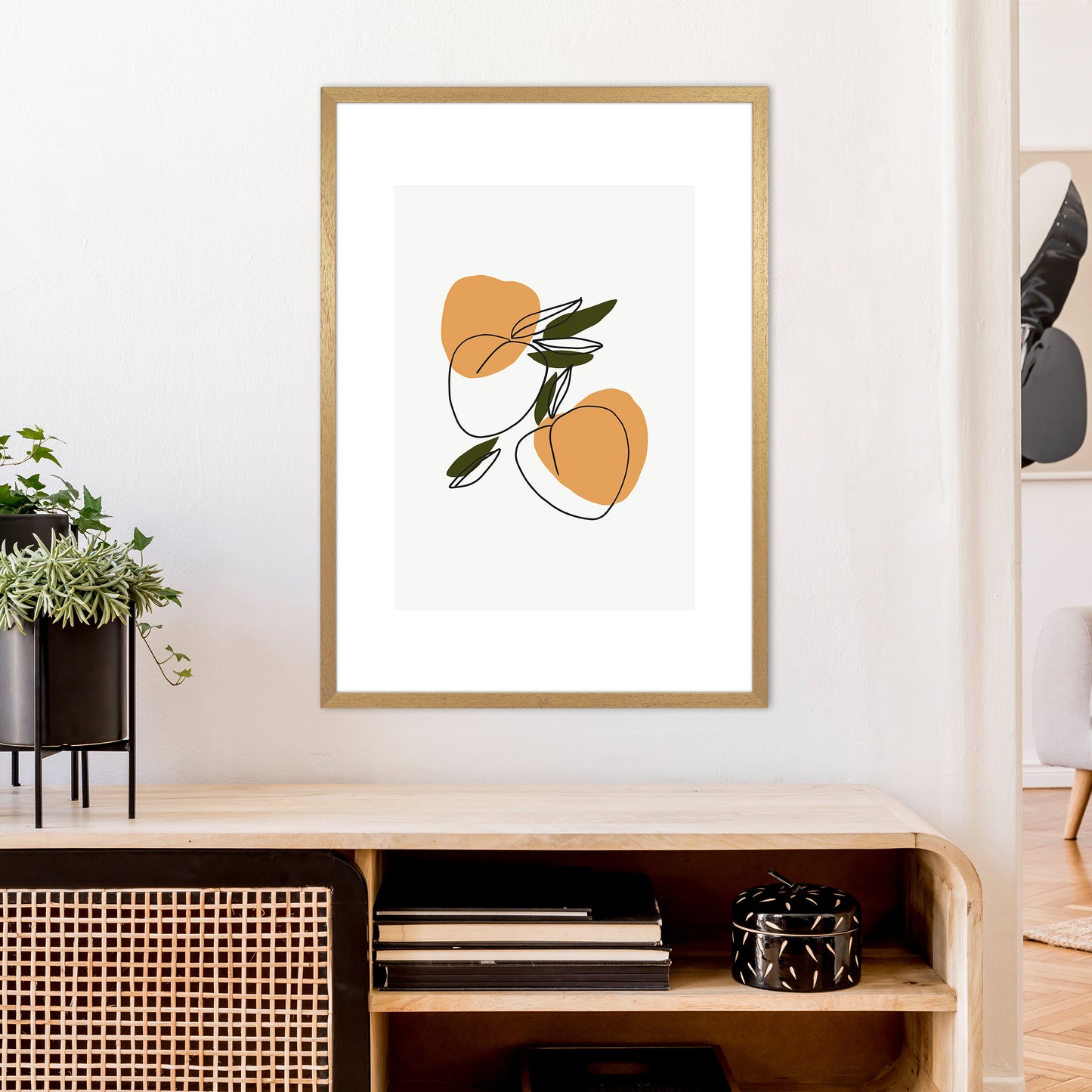 Mica Apricots N3 Art Print by Pixy Paper A1 Print Only