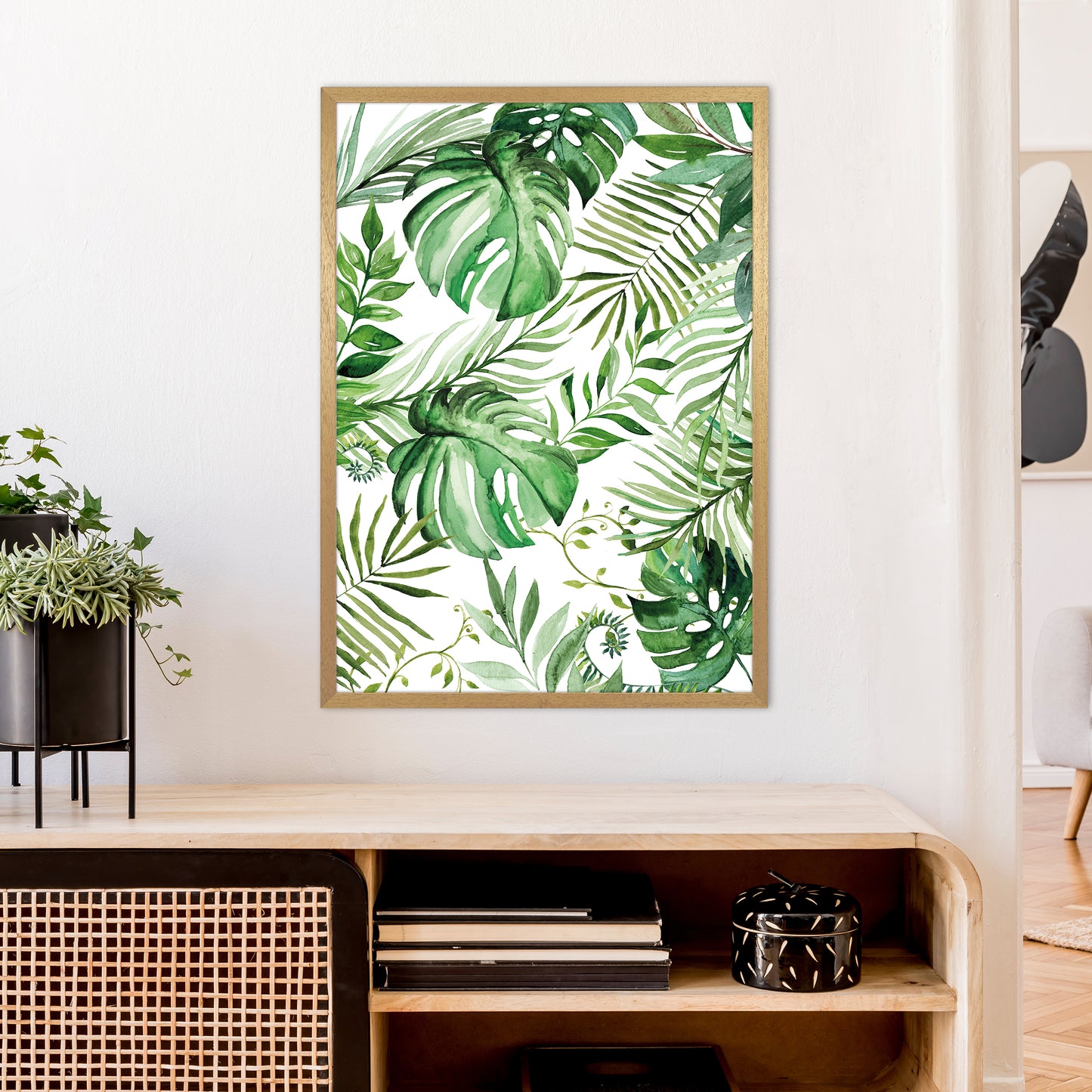 Full Page Leaves Exotic Art Print by Pixy Paper A1 Print Only