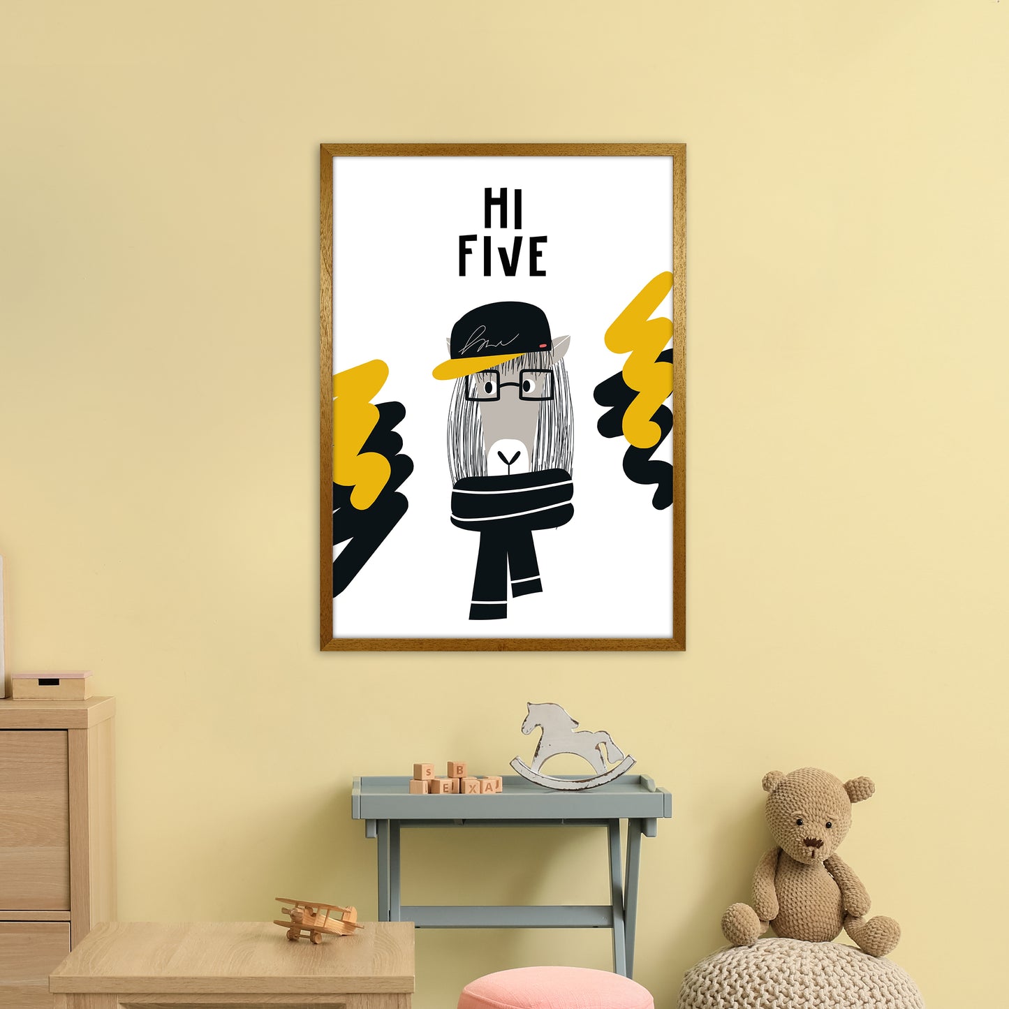 Hi Five Pop Art Print by Pixy Paper A1 Print Only