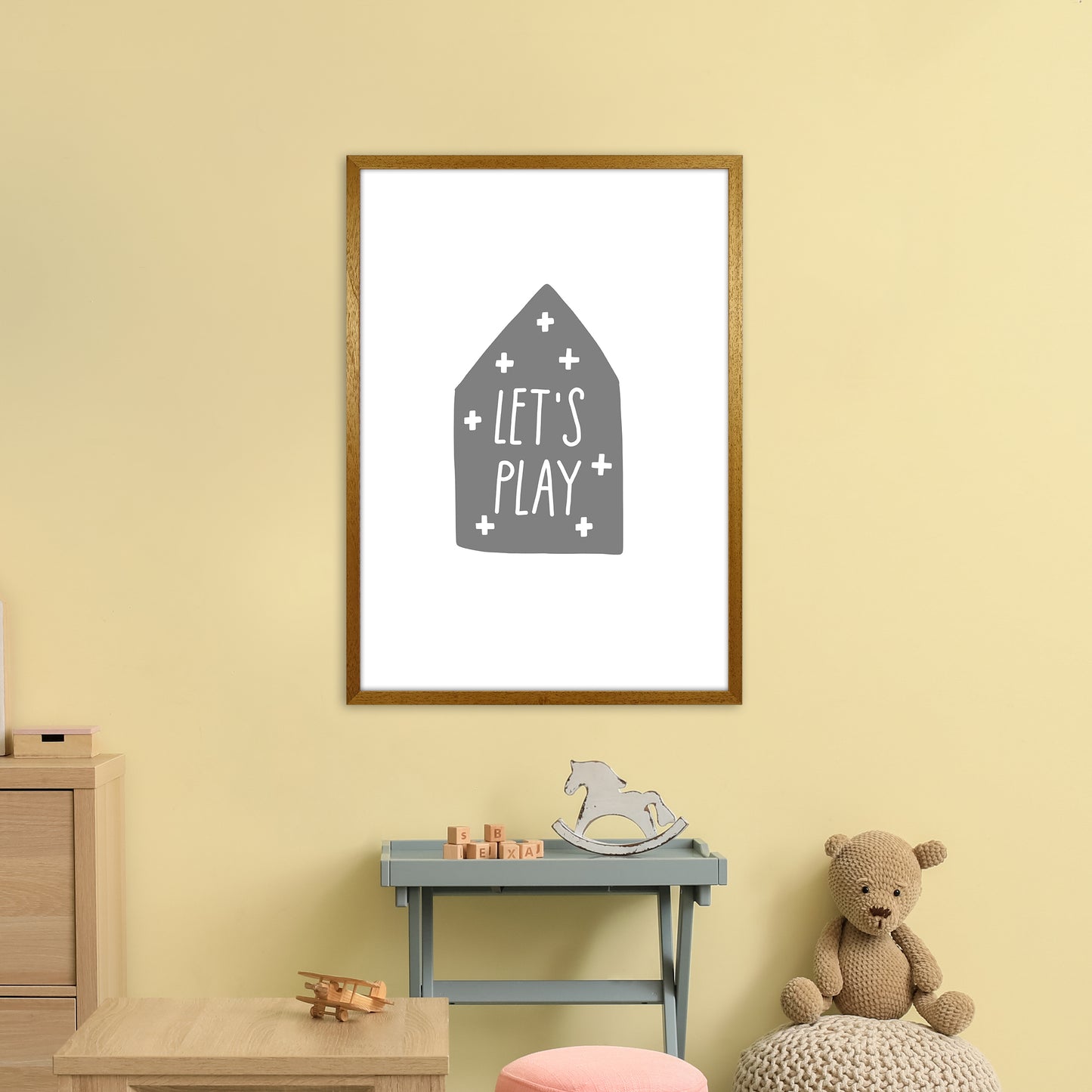 Let'S Play House Grey Super Scandi Art Print by Pixy Paper A1 Print Only
