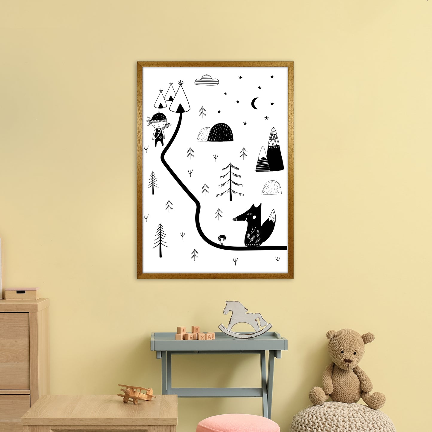 Little Explorer Winding Road Art Print by Pixy Paper A1 Print Only