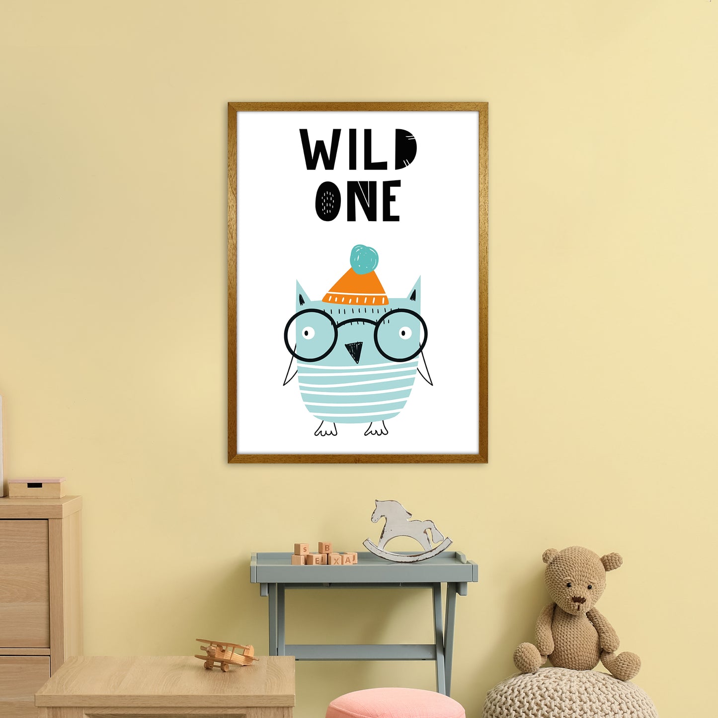 Wild One Owl Animal Pop Art Print by Pixy Paper A1 Print Only