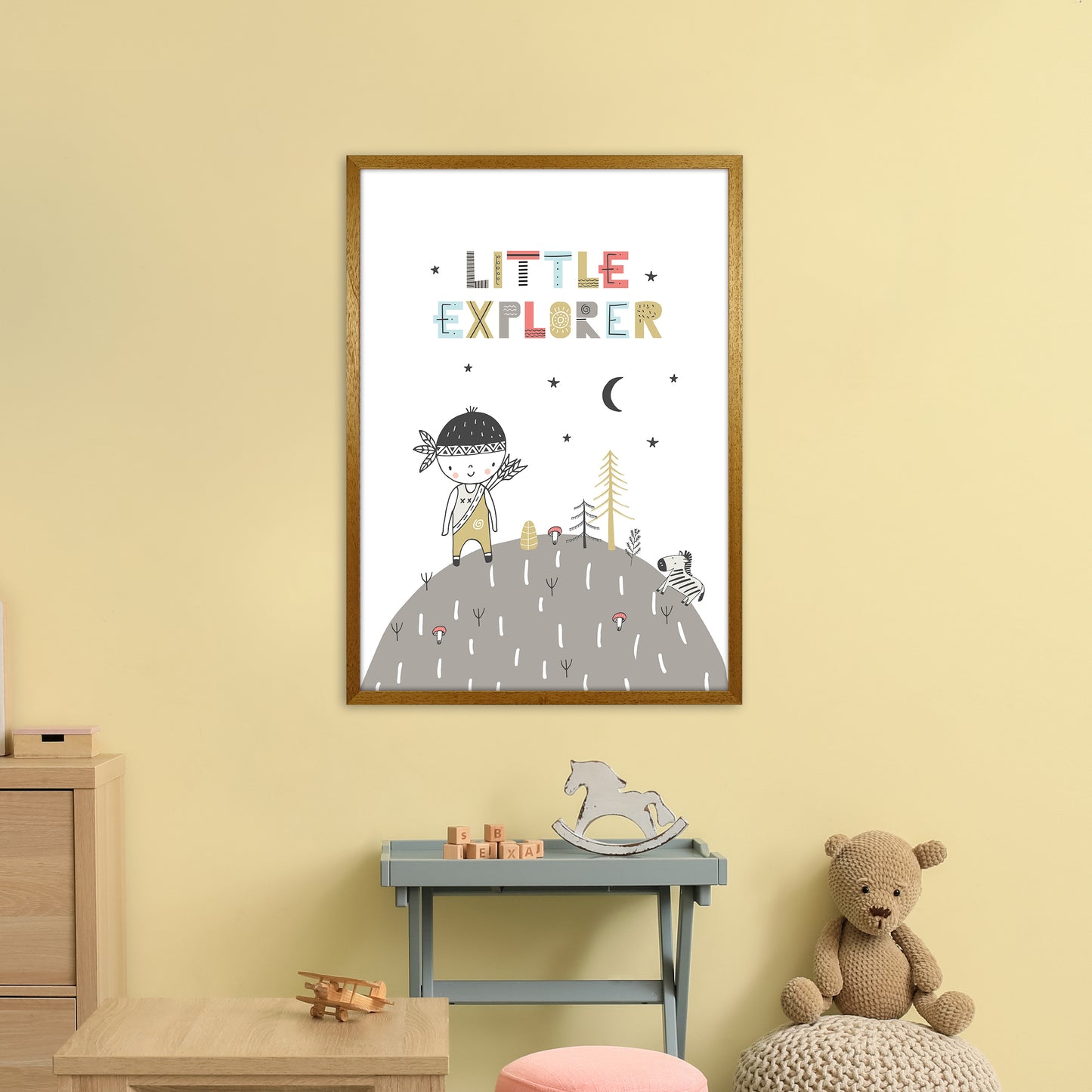 Little Explorer Hilltop Art Print by Pixy Paper A1 Print Only