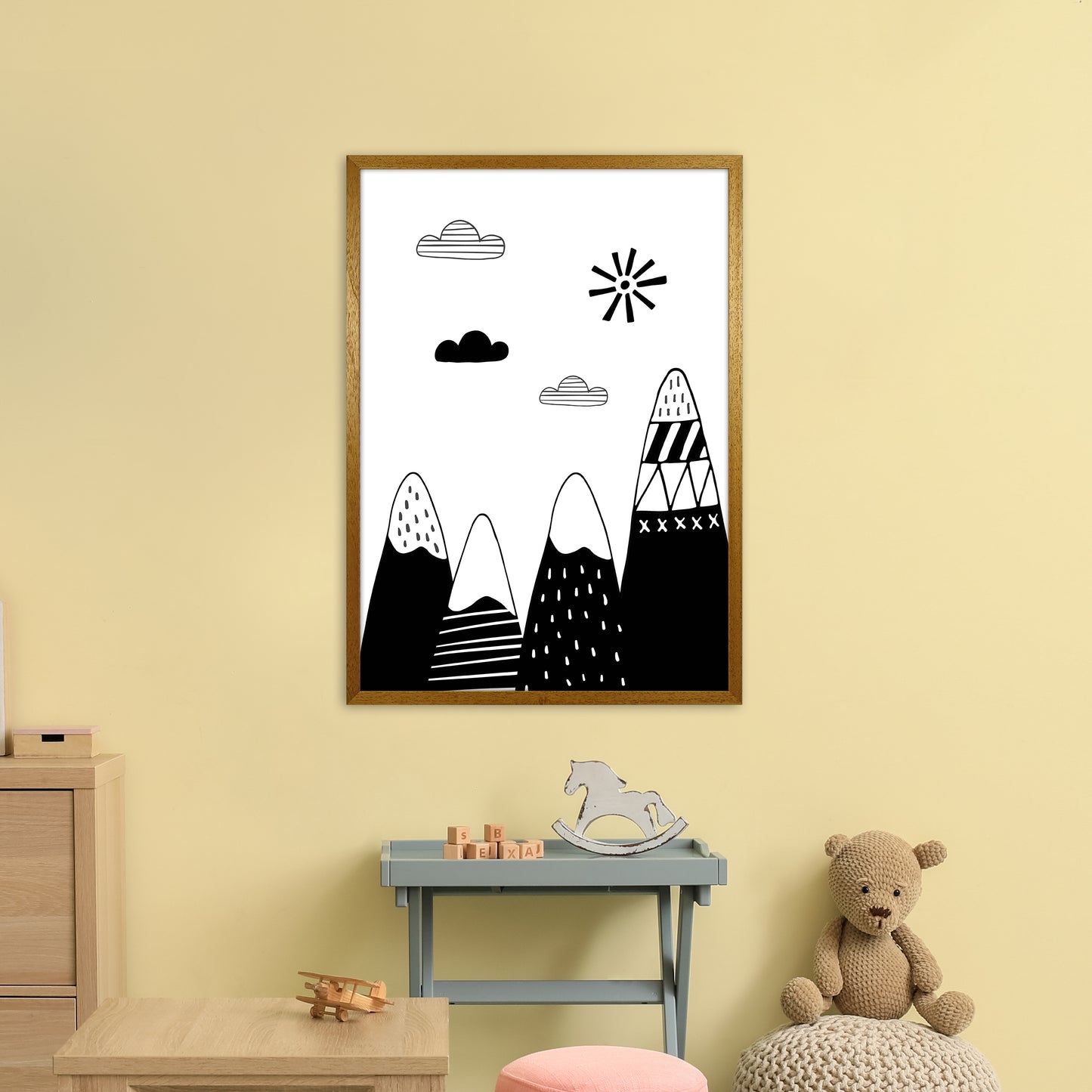 Scandinavian Mountains Art Print by Pixy Paper A1 Print Only