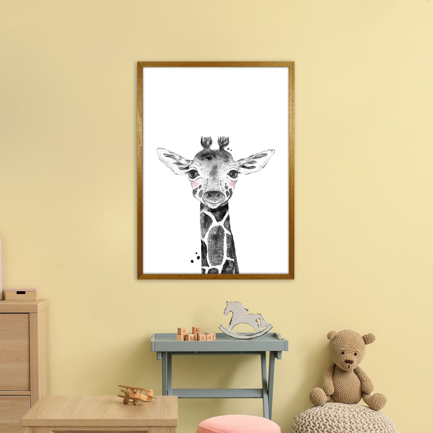 Safari Babies Giraffe Art Print by Pixy Paper A1 Print Only