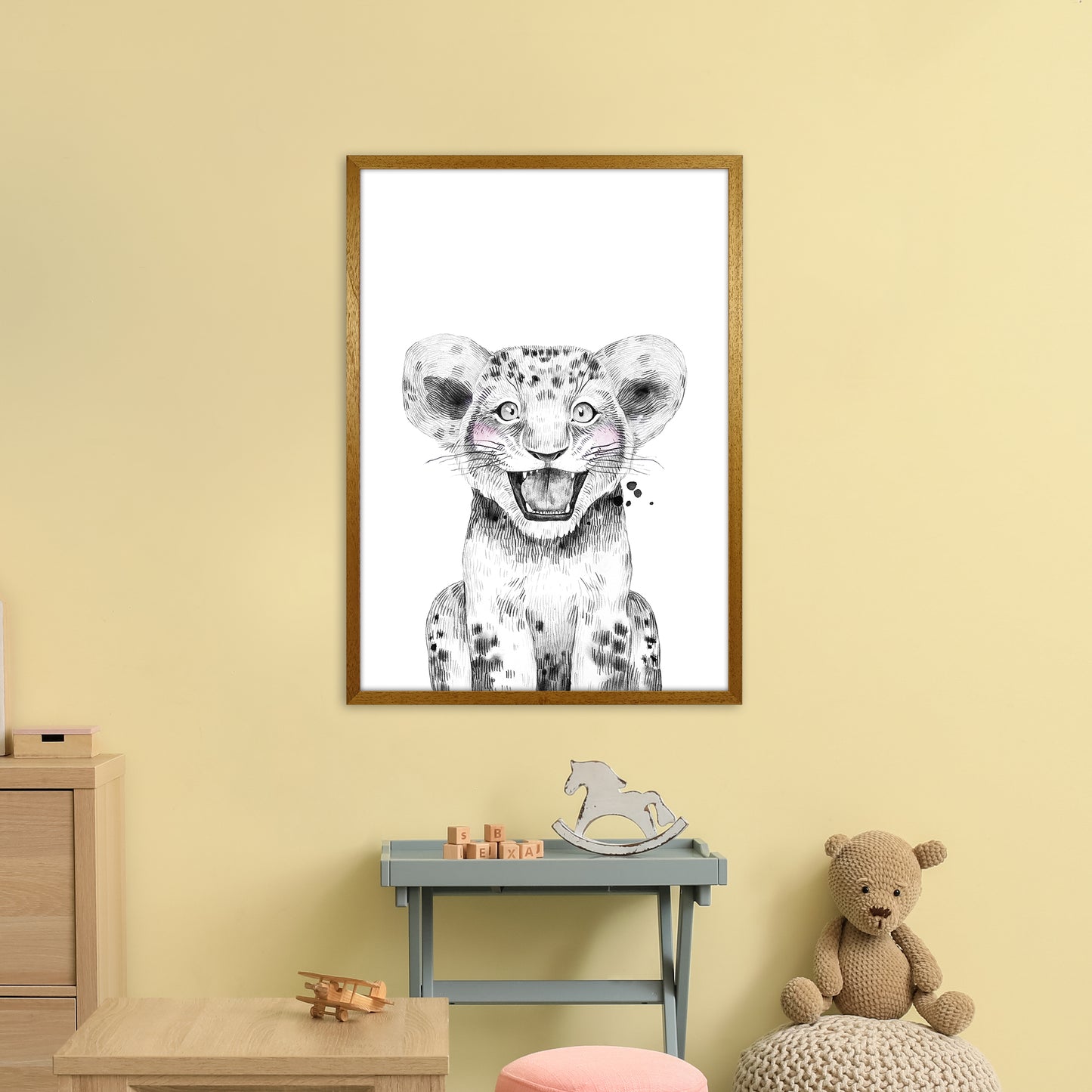 Safari Babies Tiger Art Print by Pixy Paper A1 Print Only