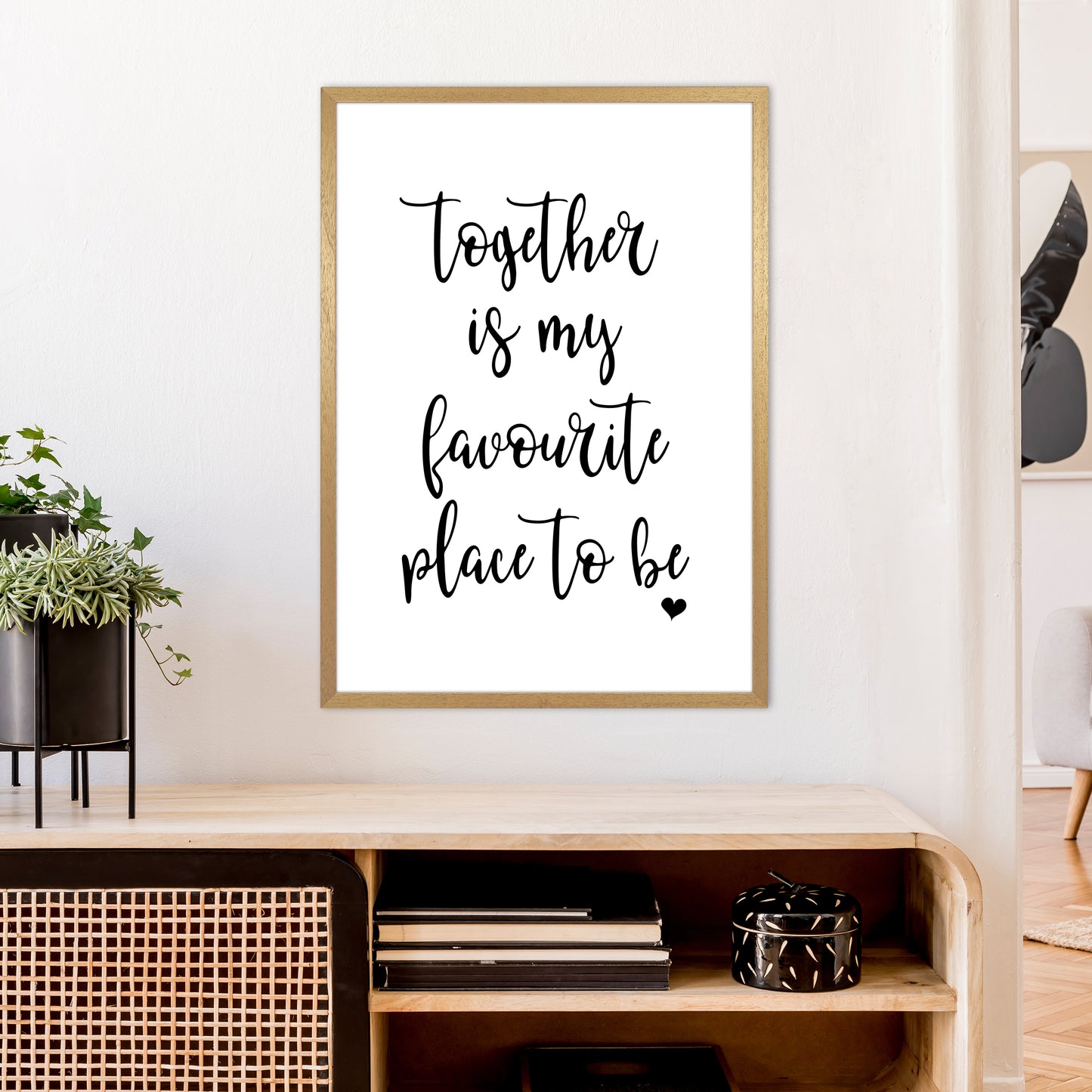 Together Is My Favourite Place Art Print by Pixy Paper A1 Print Only