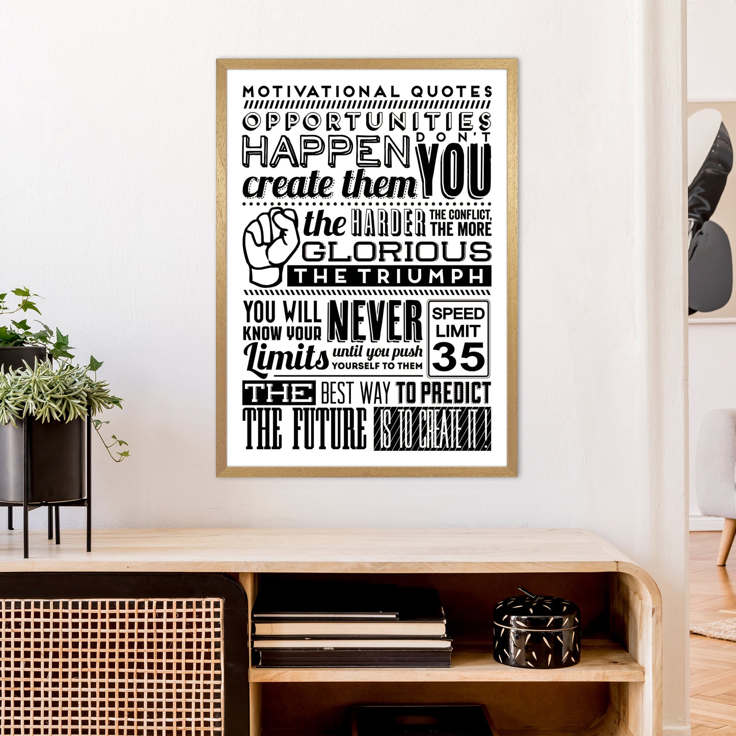 Opportunities Happen Vintage Art Print by Pixy Paper A1 Print Only