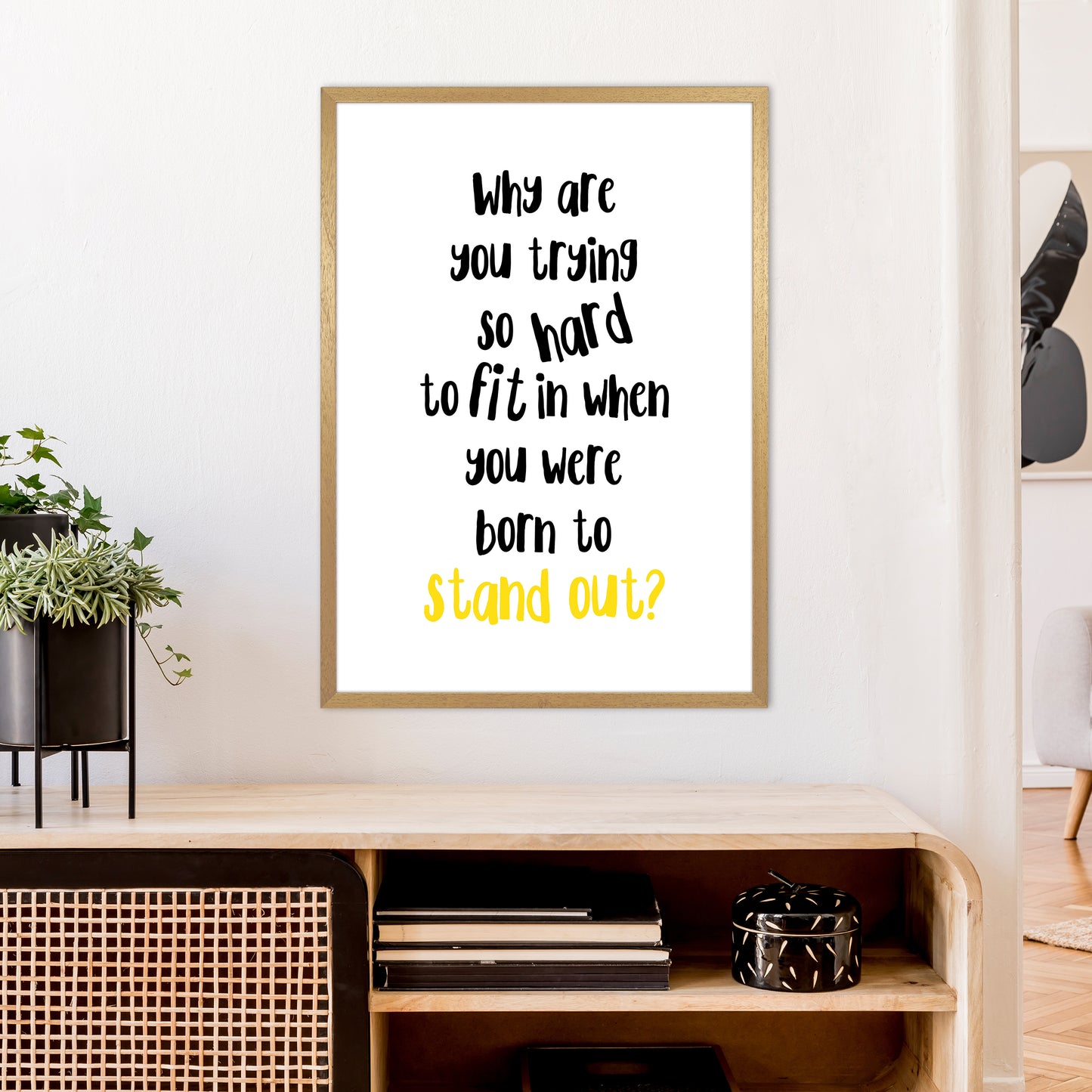 Why Are You Trying So Hard Art Print by Pixy Paper A1 Print Only