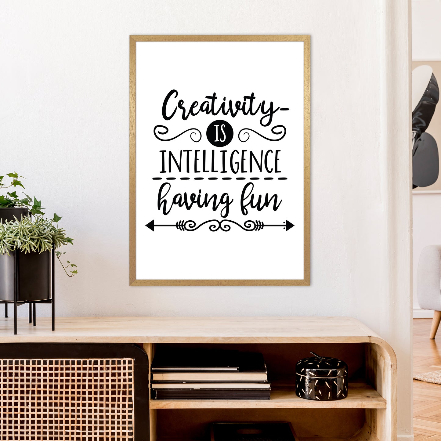 Creativity Is Intelligence Art Print by Pixy Paper A1 Print Only