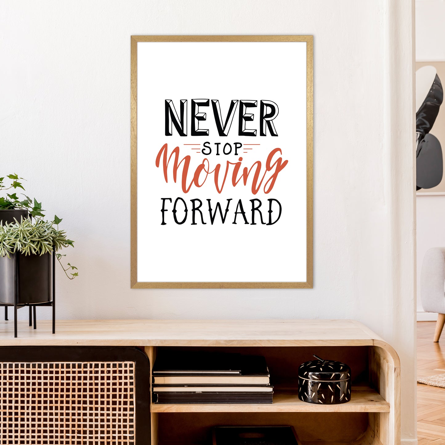 Never Stop Moving Forward Art Print by Pixy Paper A1 Print Only
