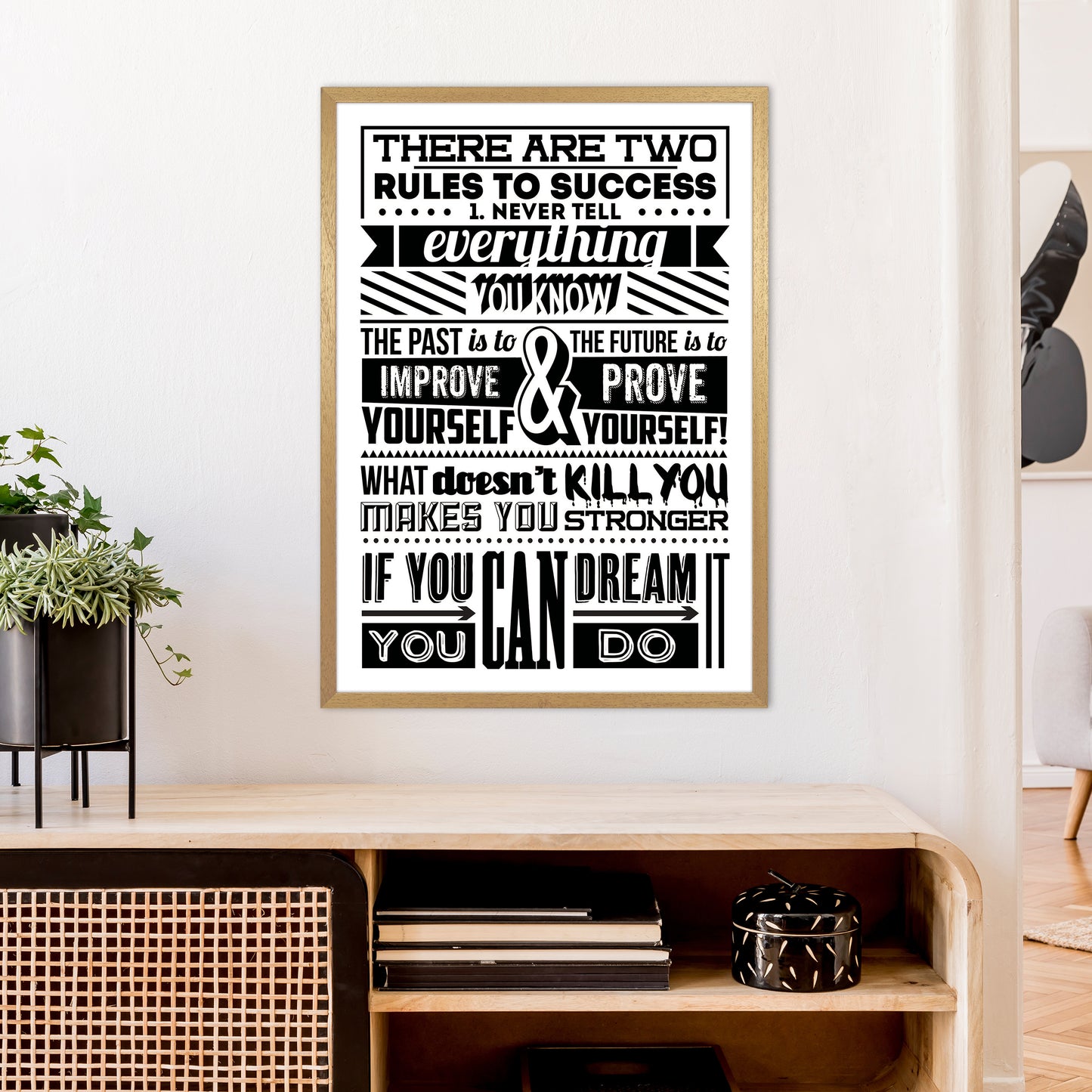 Rules To Success Vintage Art Print by Pixy Paper A1 Print Only