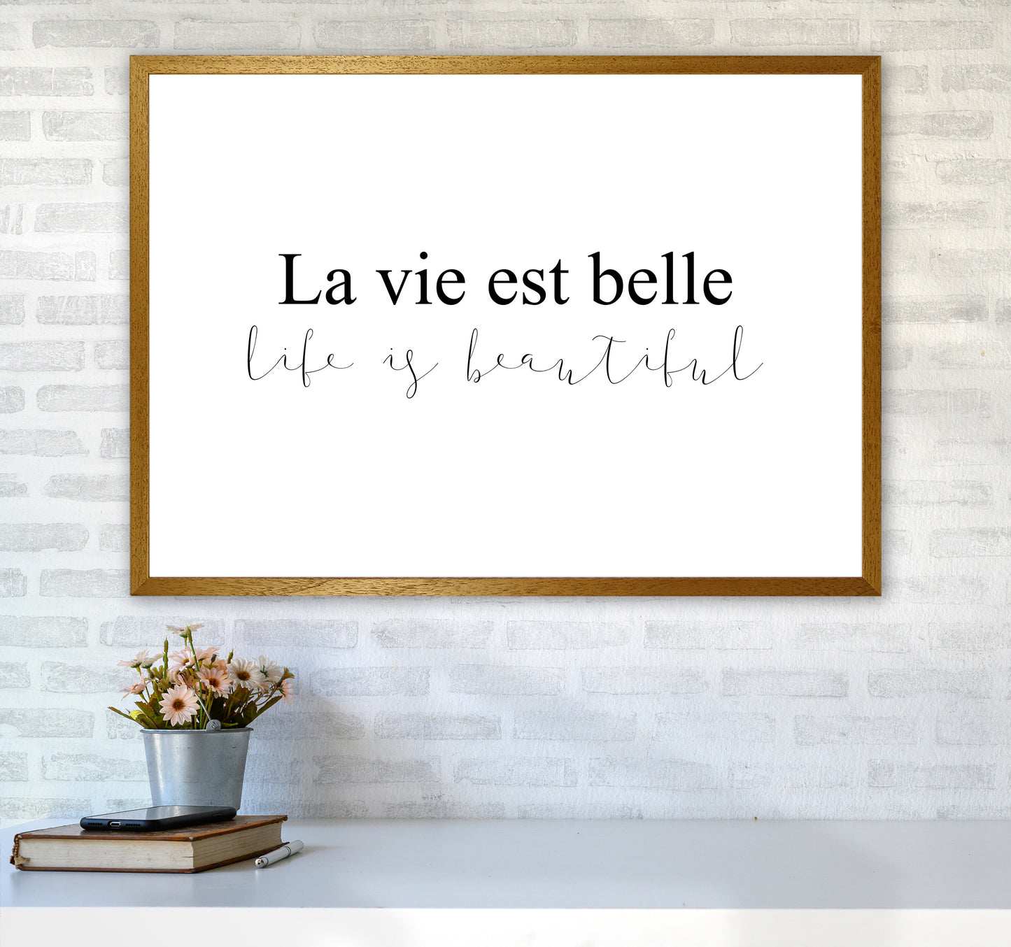 La Vie Est Belle Art Print by Pixy Paper A1 Print Only