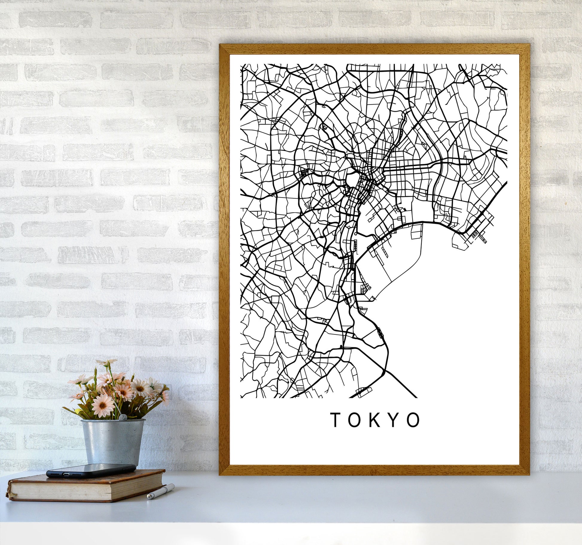 Tokyo Map Art Print by Pixy Paper A1 Print Only