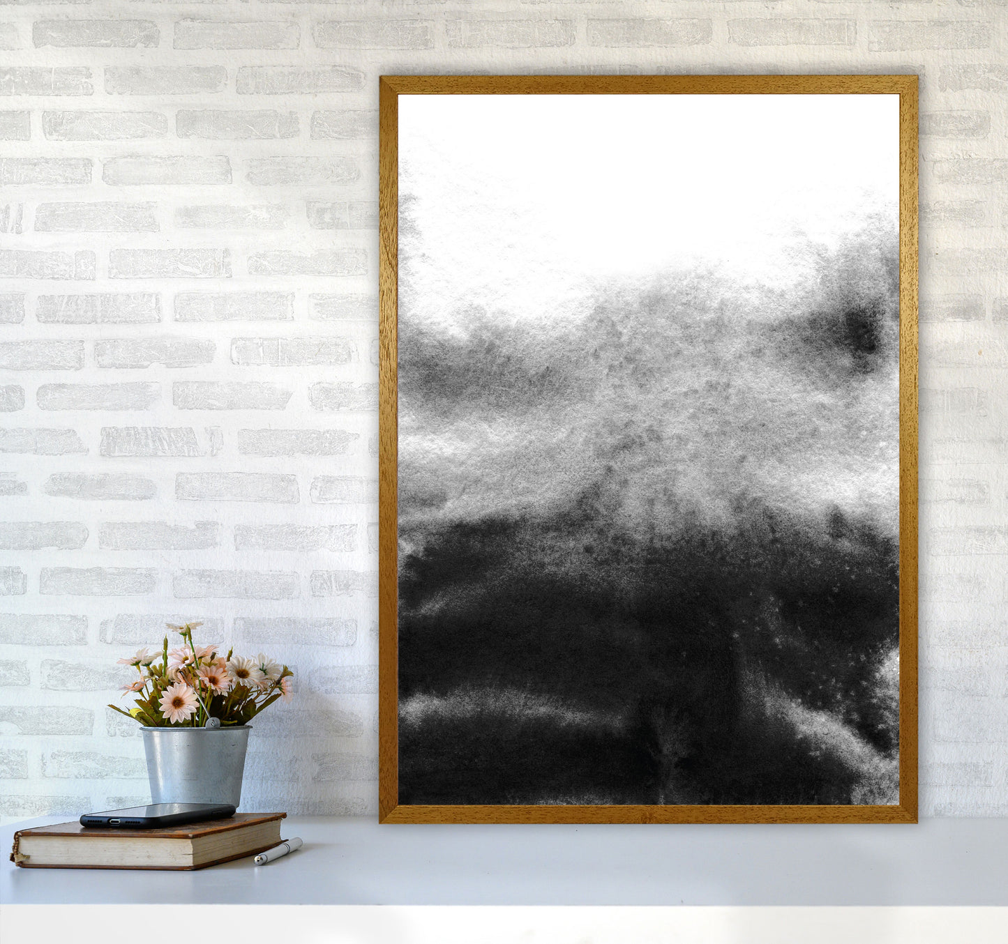 Majestic Monochrome Watercolour 19 Art Print by Pixy Paper A1 Print Only