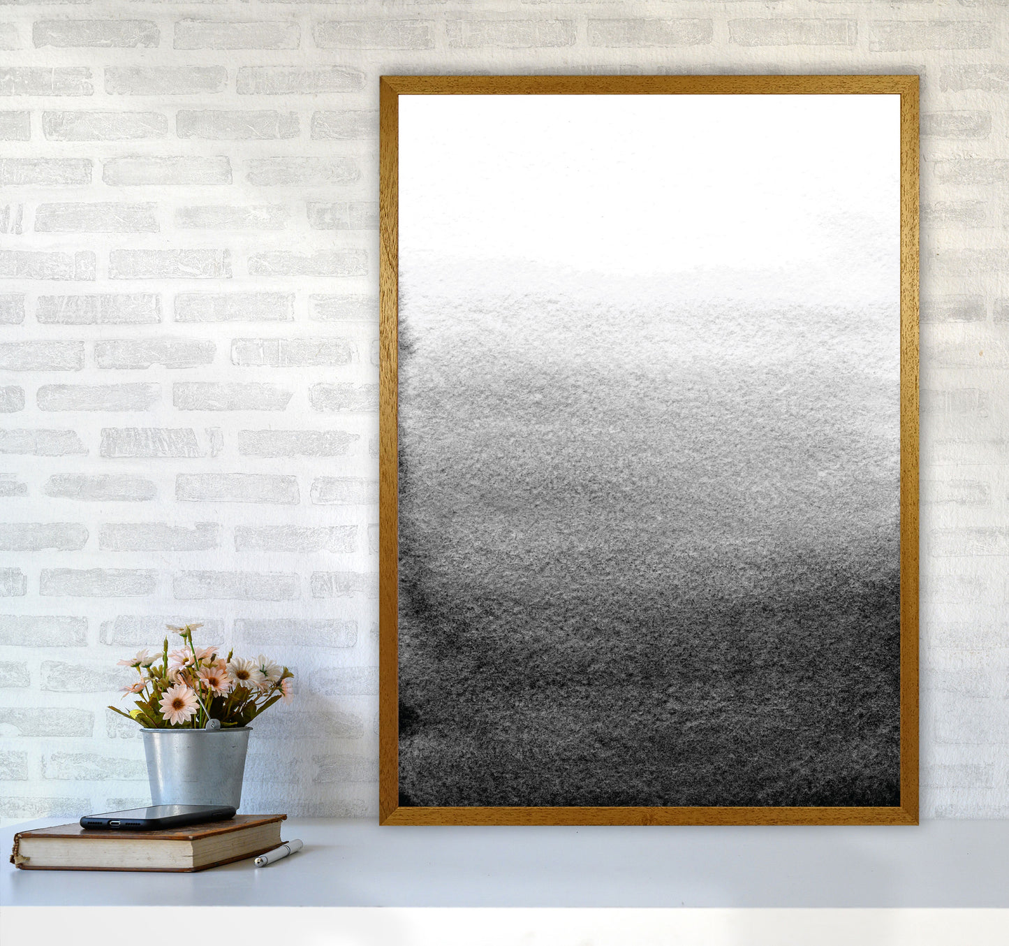 Majestic Monochrome Watercolour 13 Art Print by Pixy Paper A1 Print Only
