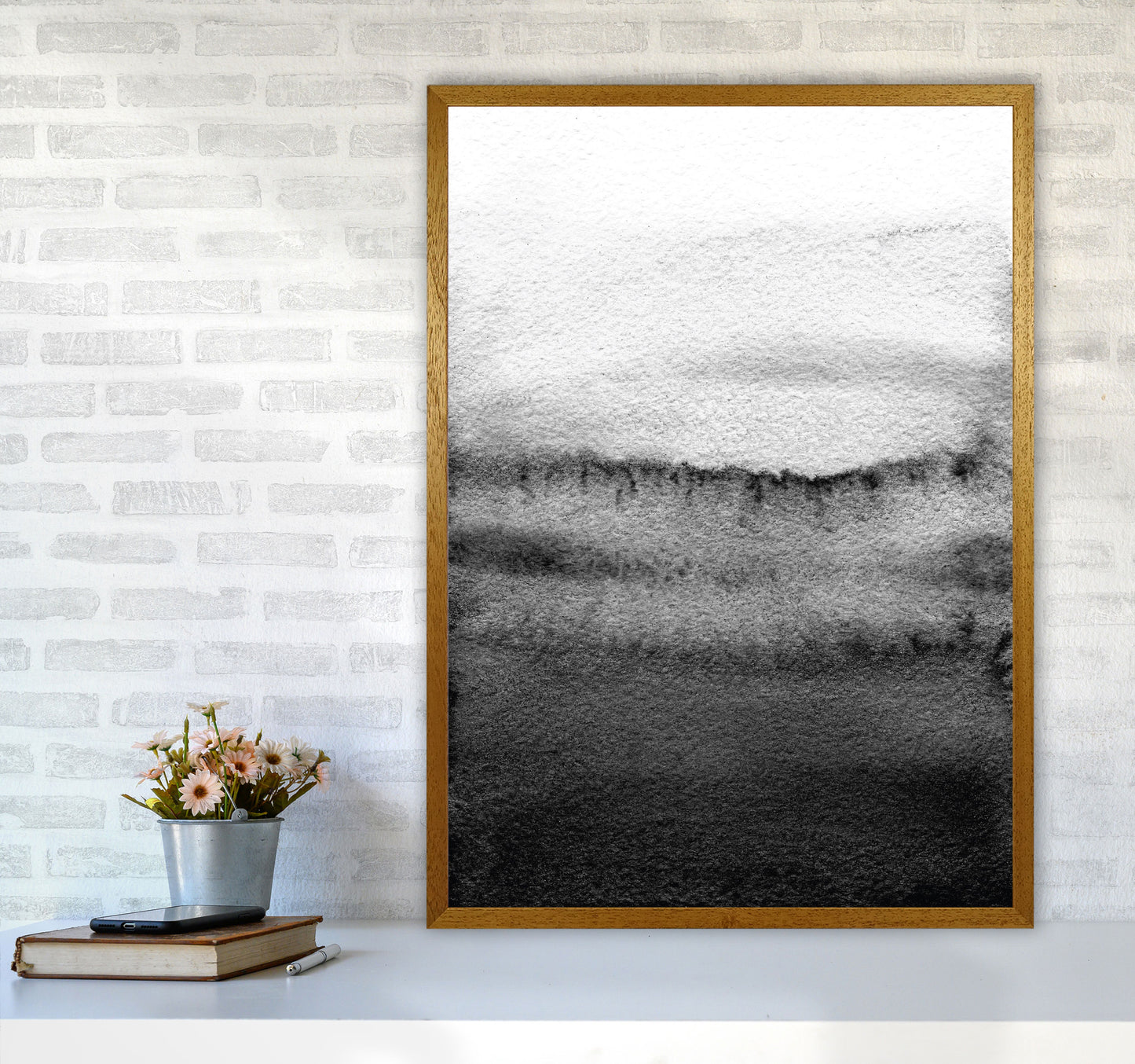 Majestic Monochrome Watercolour 18 Art Print by Pixy Paper A1 Print Only