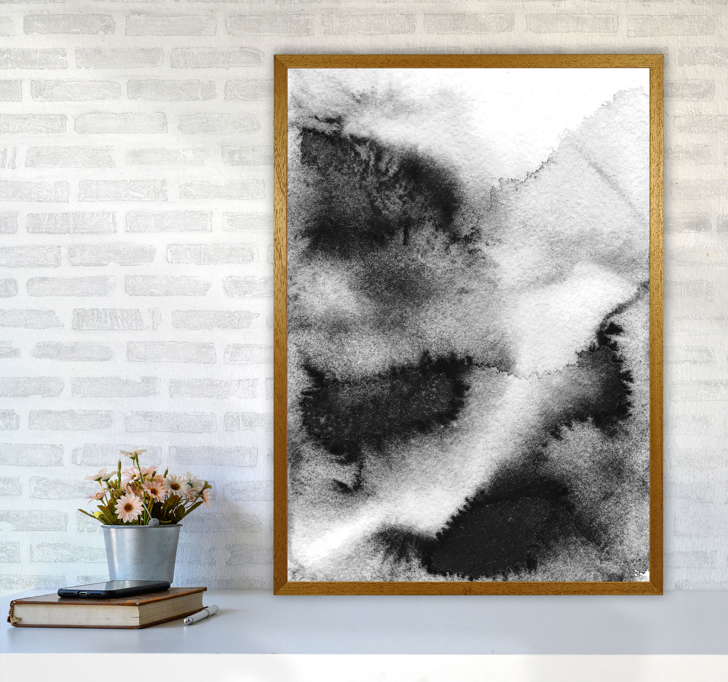 Majestic Monochrome Watercolour 03 Art Print by Pixy Paper A1 Print Only