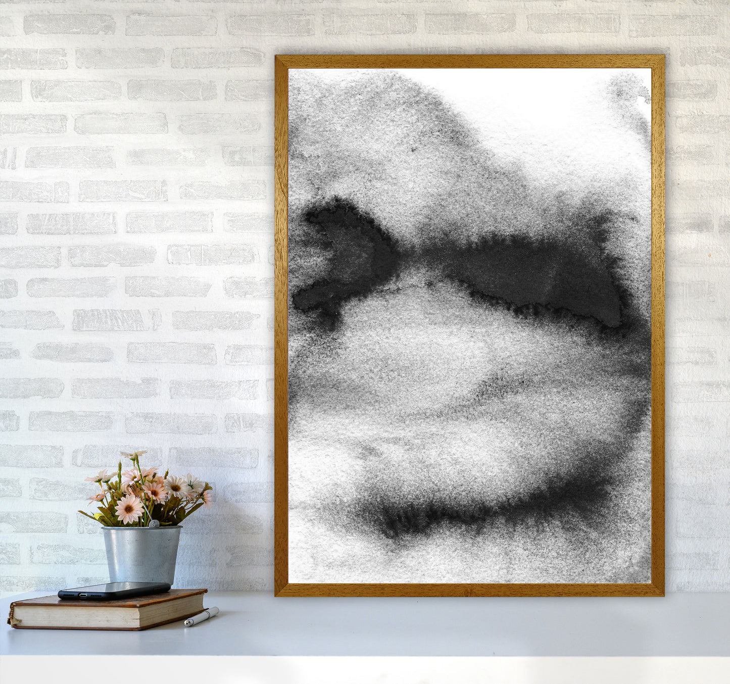 Majestic Monochrome Watercolour 08 Art Print by Pixy Paper A1 Print Only