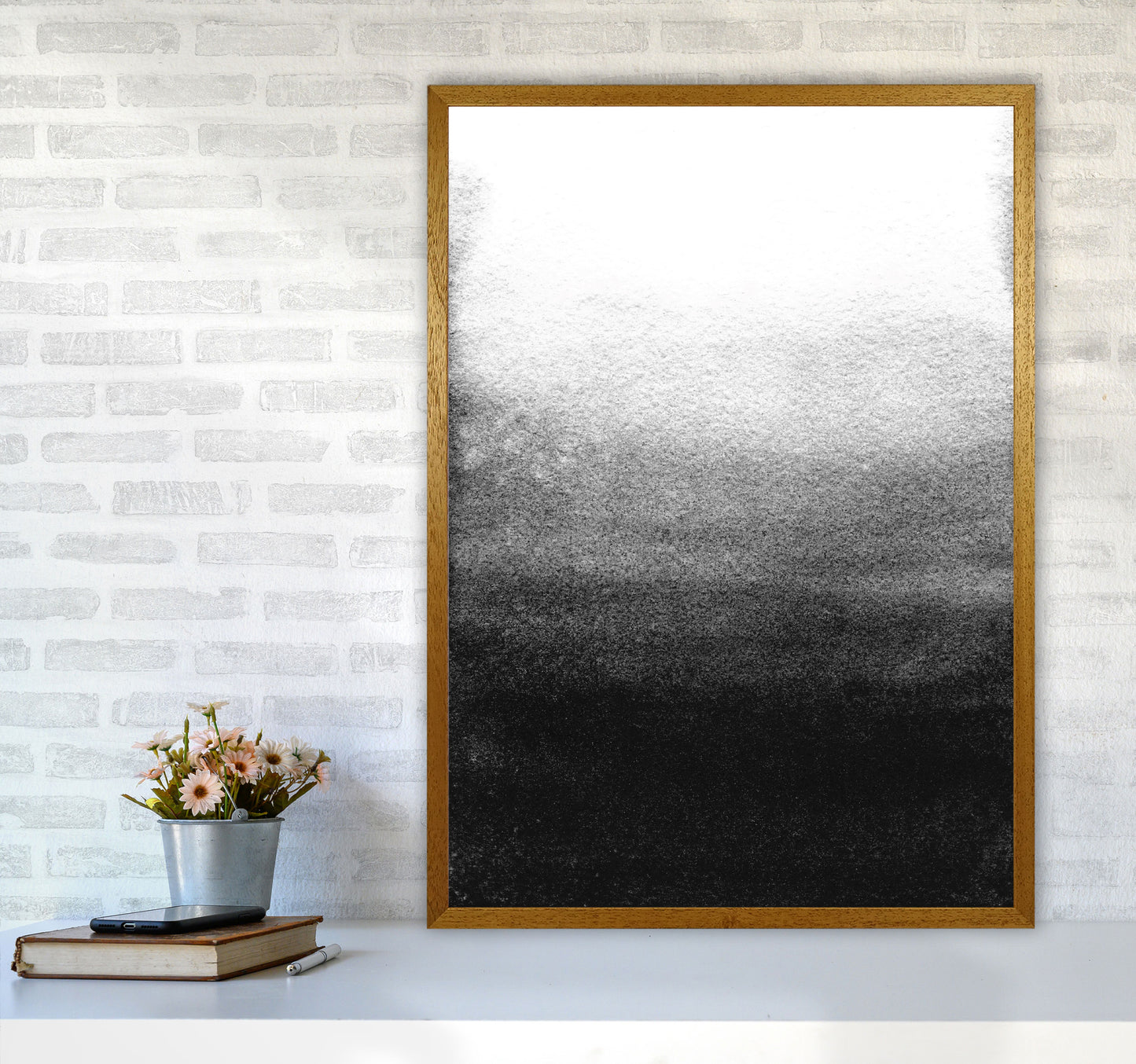Majestic Monochrome Watercolour 07 Art Print by Pixy Paper A1 Print Only