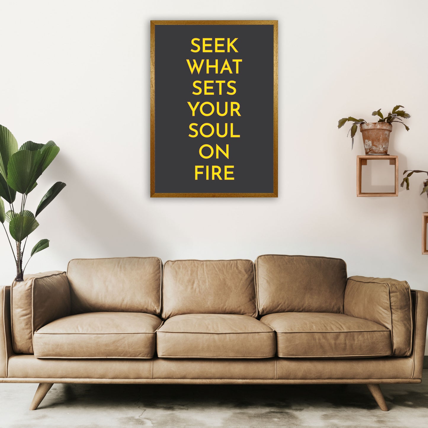 Seek What Sets Your Soul On Fire Neon Art Print by Pixy Paper A1 Print Only