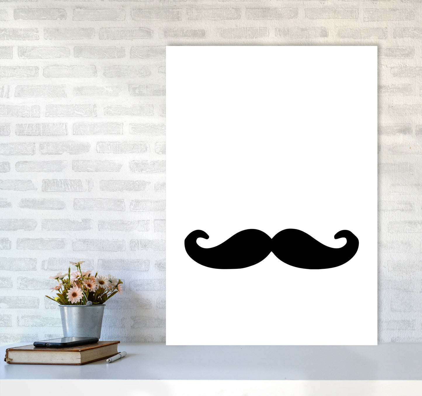 Moustache Modern Print A1 Black Frame