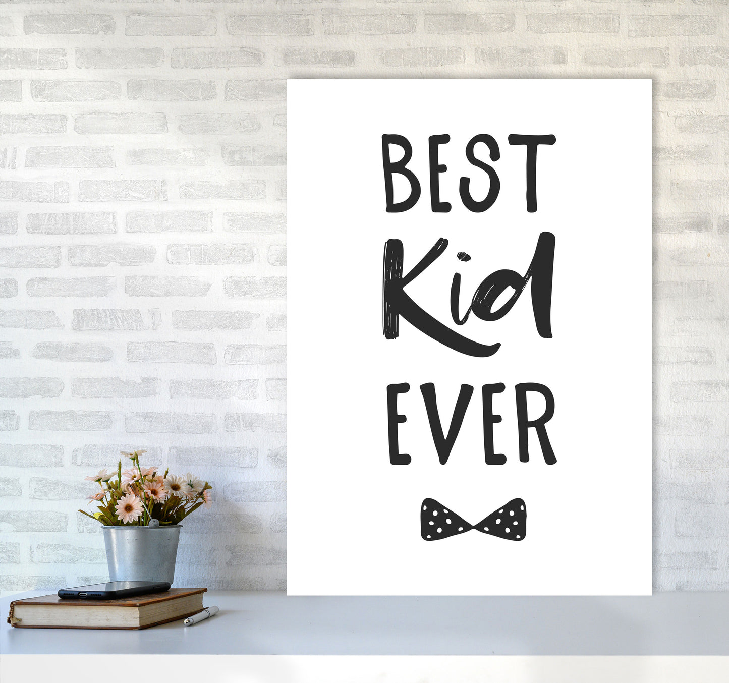 Best Kid Ever Black Framed Nursey Wall Art Print A1 Black Frame