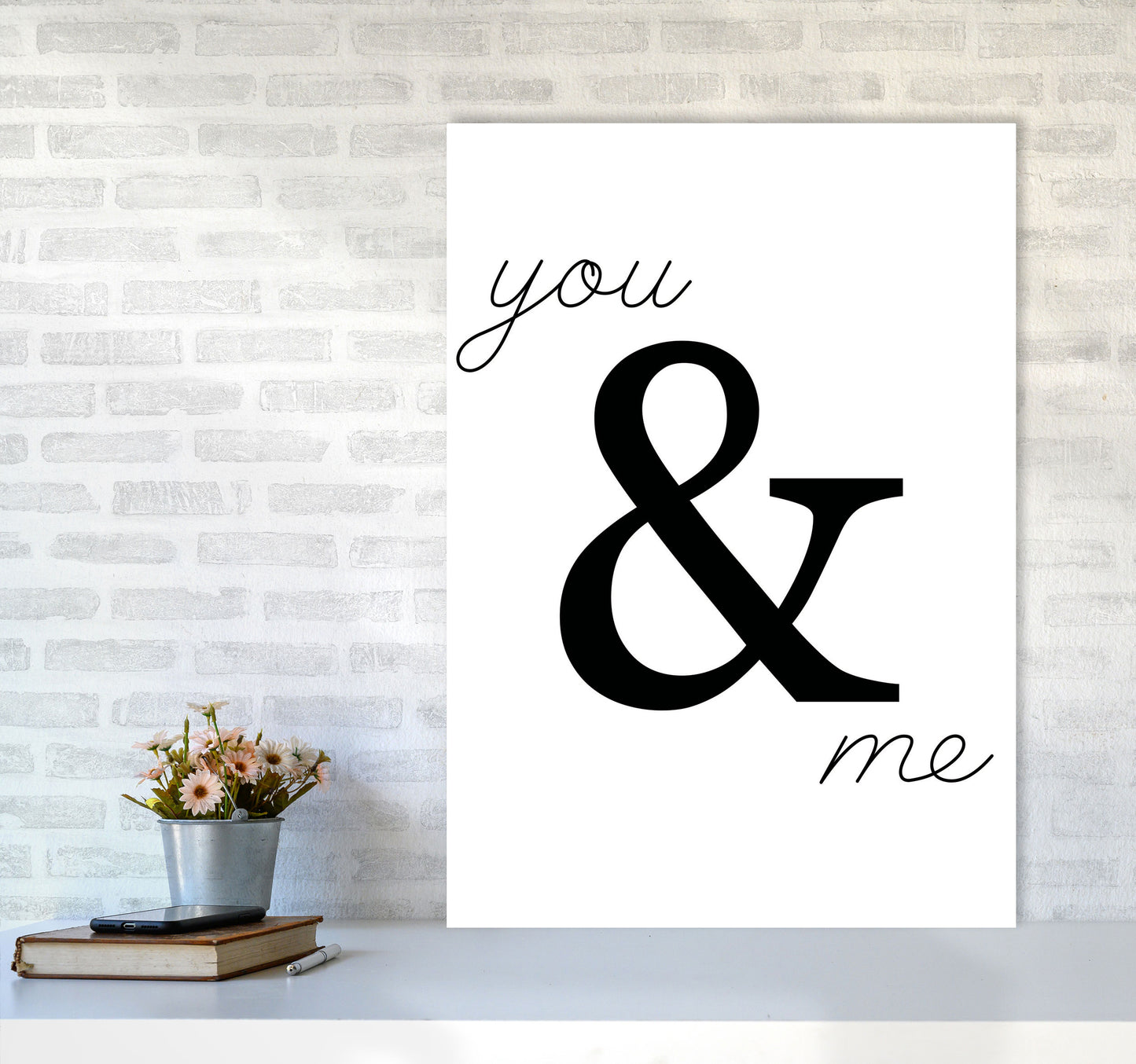 You & Me Modern Print A1 Black Frame