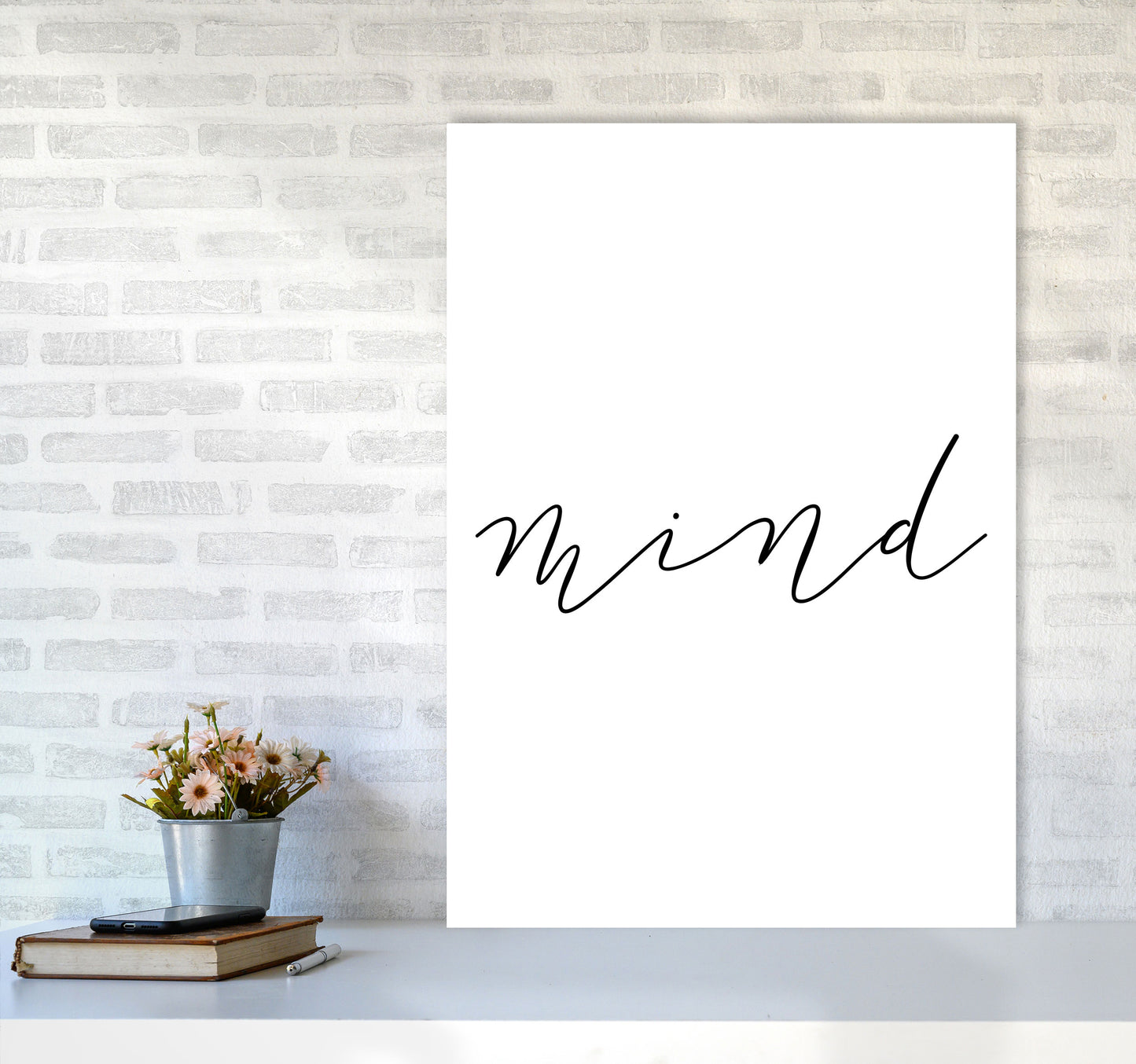 Mind Framed Typography Wall Art Print A1 Black Frame