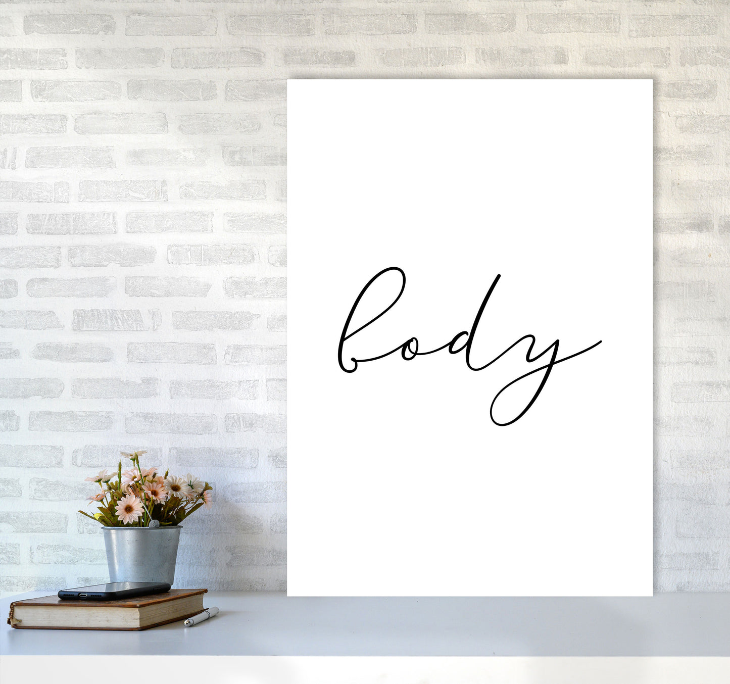 Body Framed Typography Wall Art Print A1 Black Frame