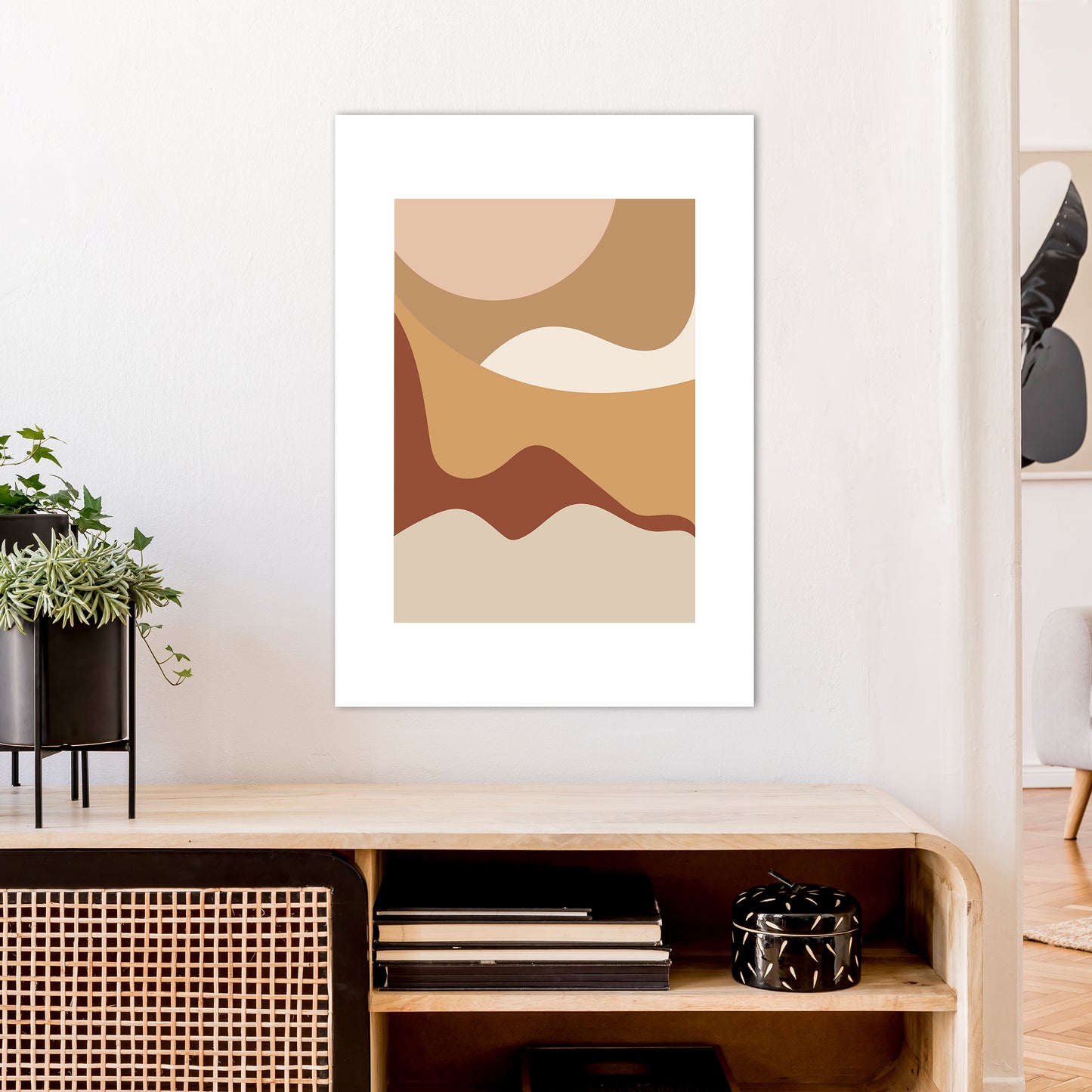 Mica Sand Dunes N25 Art Print by Pixy Paper A1 Black Frame