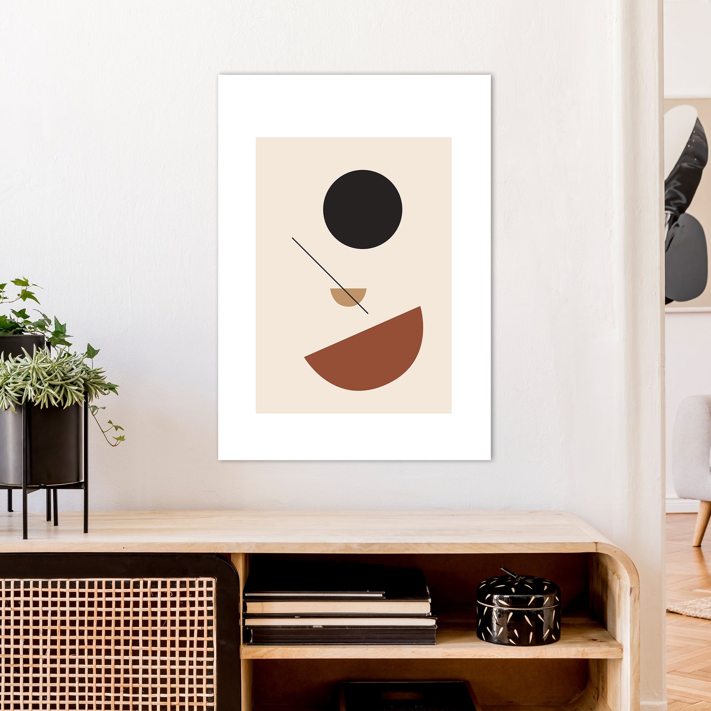 Mica Sand N13 Art Print by Pixy Paper A1 Black Frame