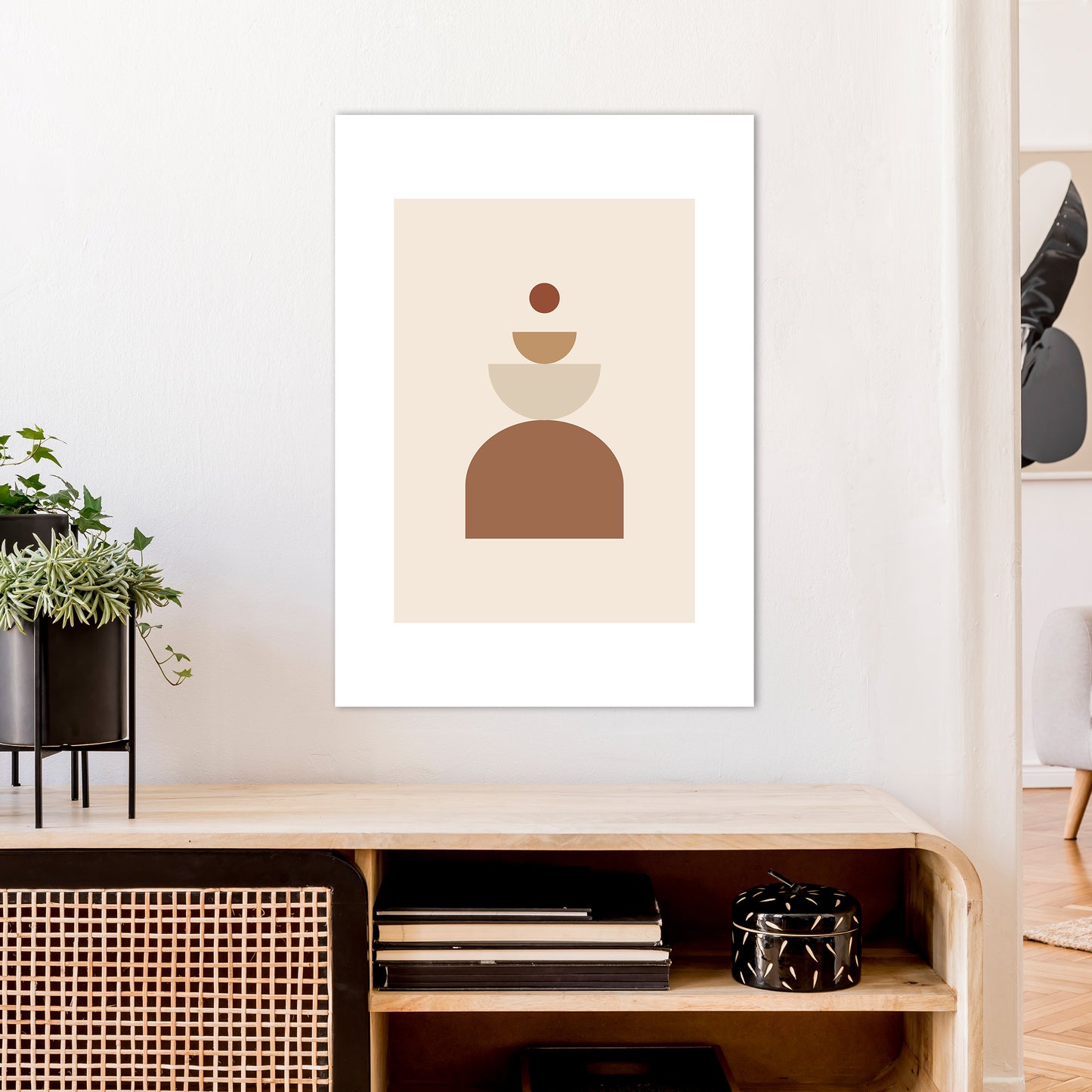 Mica Sand N23 Art Print by Pixy Paper A1 Black Frame