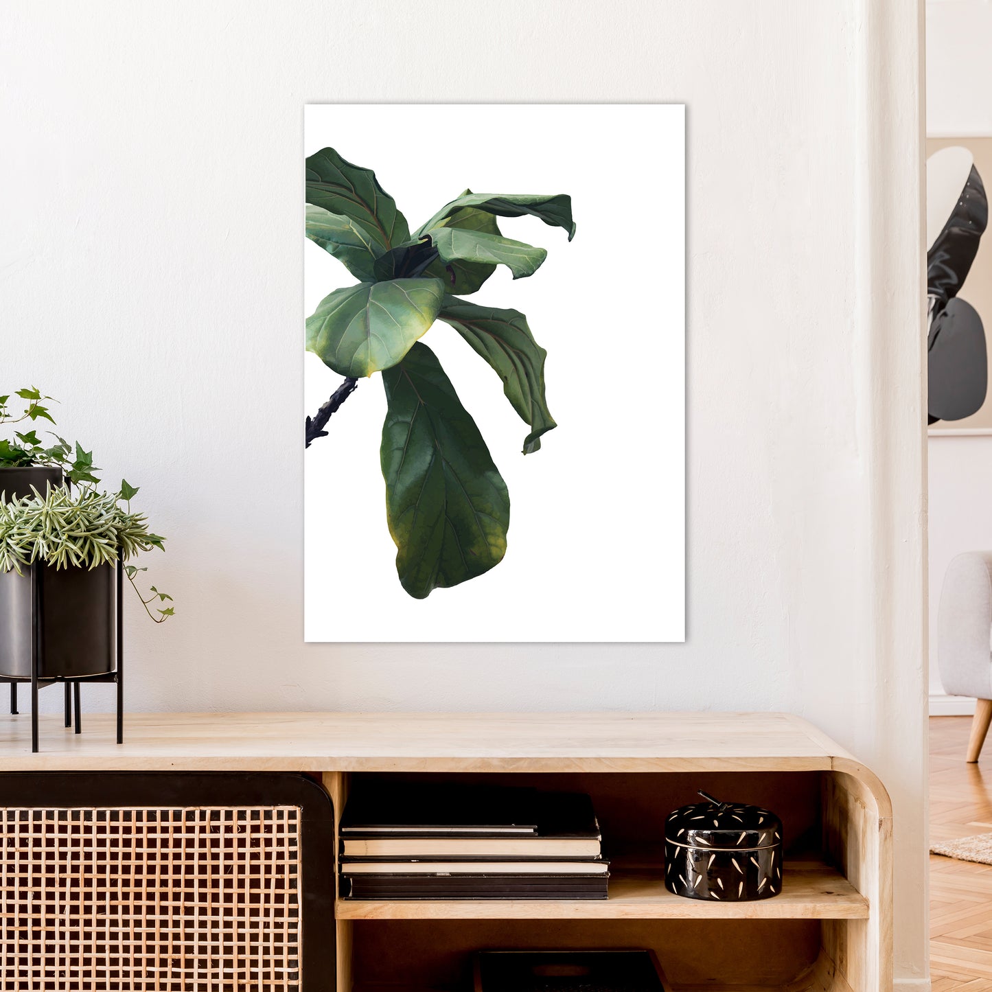 Plant Head Part One Art Print by Pixy Paper A1 Black Frame
