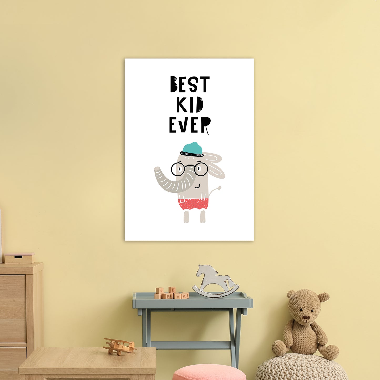 Best Kid Ever Animal Pop Art Print by Pixy Paper A1 Black Frame