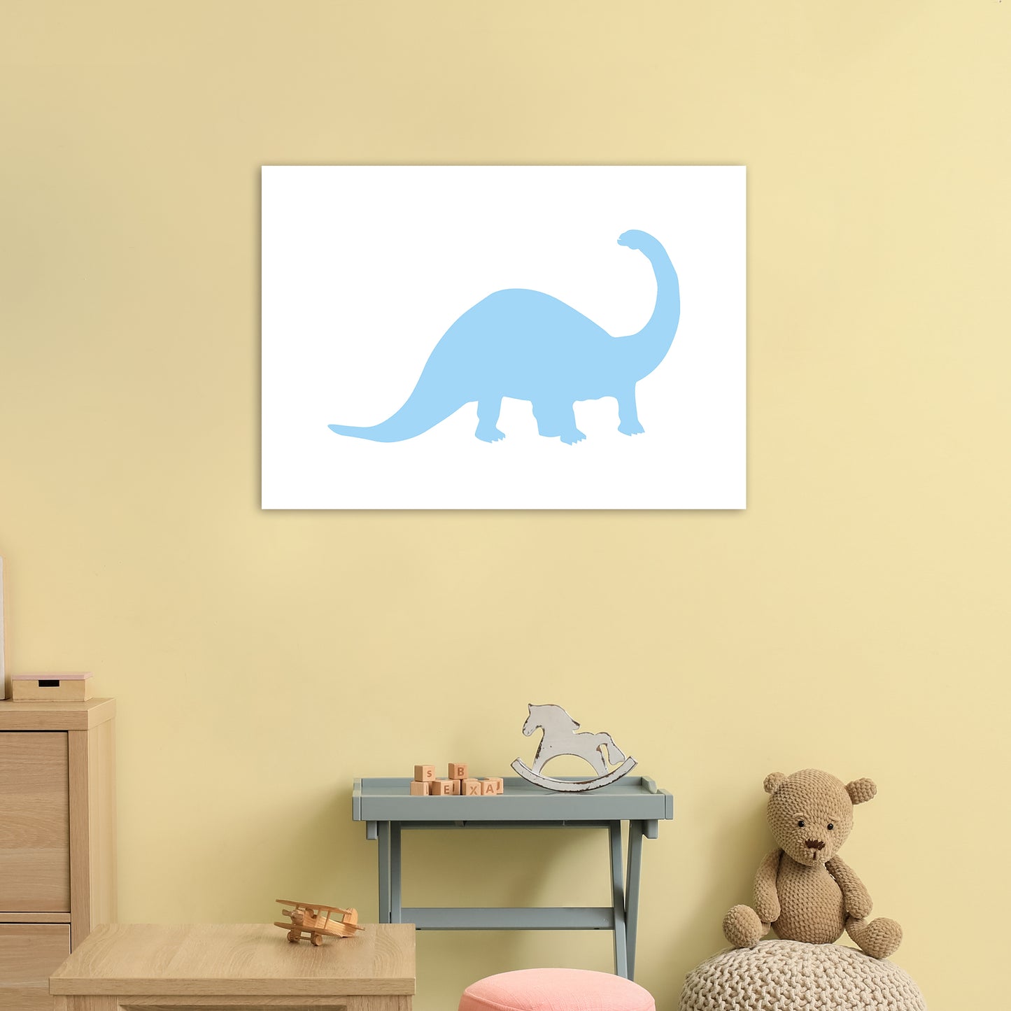 Sauro Light Blue Art Print by Pixy Paper A1 Black Frame