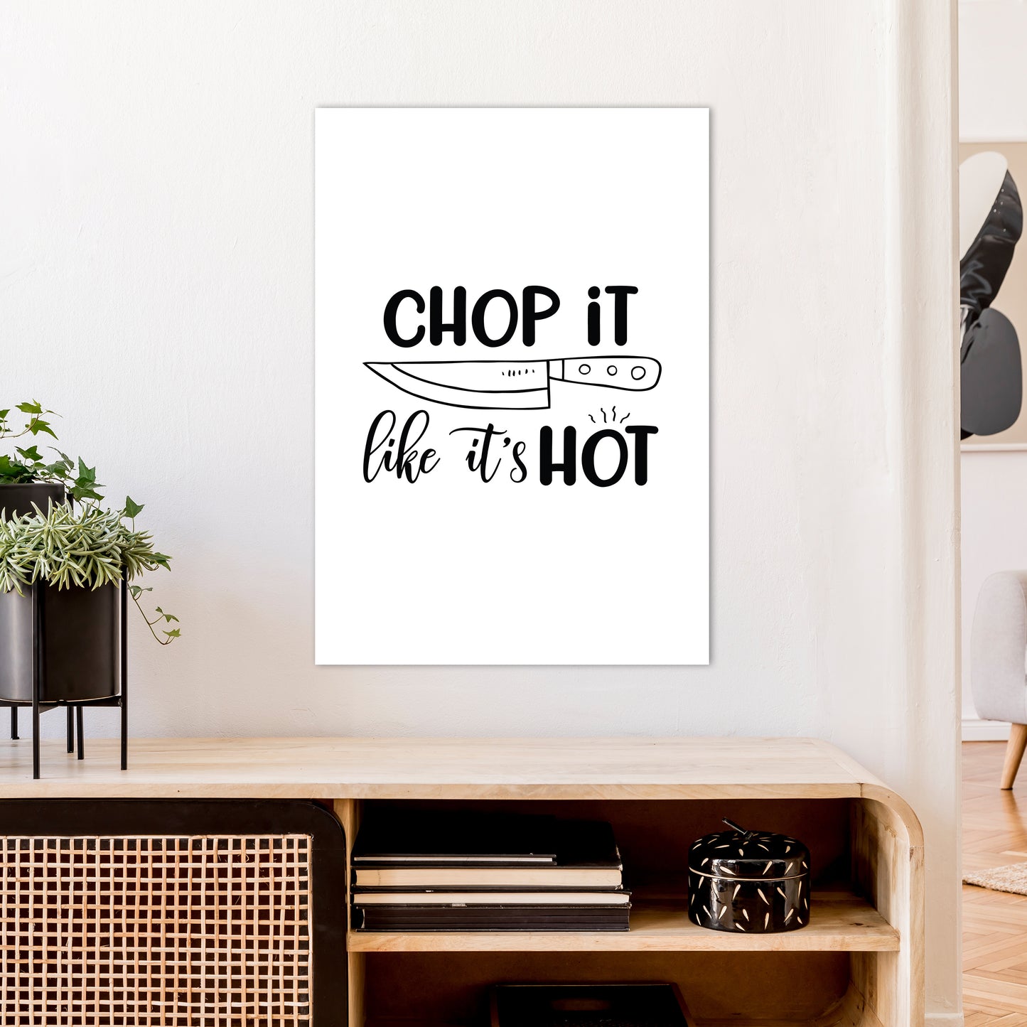 Chop It Like It'S Hot Art Print by Pixy Paper A1 Black Frame