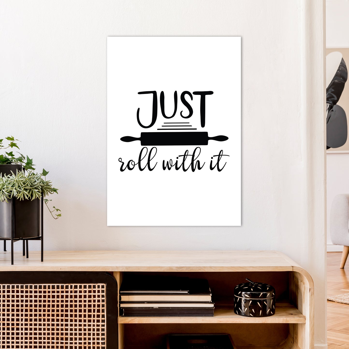 Just Roll With It Art Print by Pixy Paper A1 Black Frame