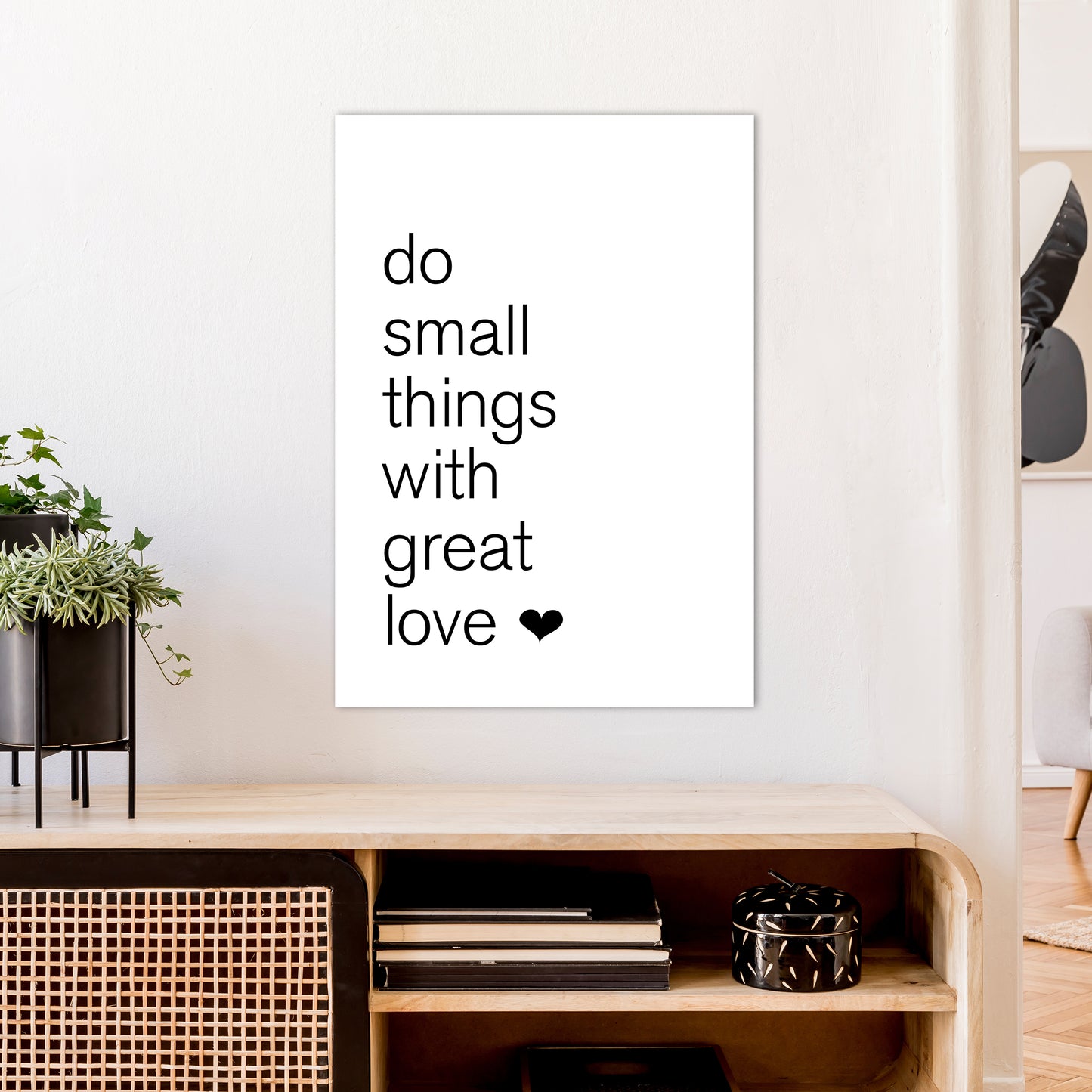 Do Small Things With Great Love Art Print by Pixy Paper A1 Black Frame