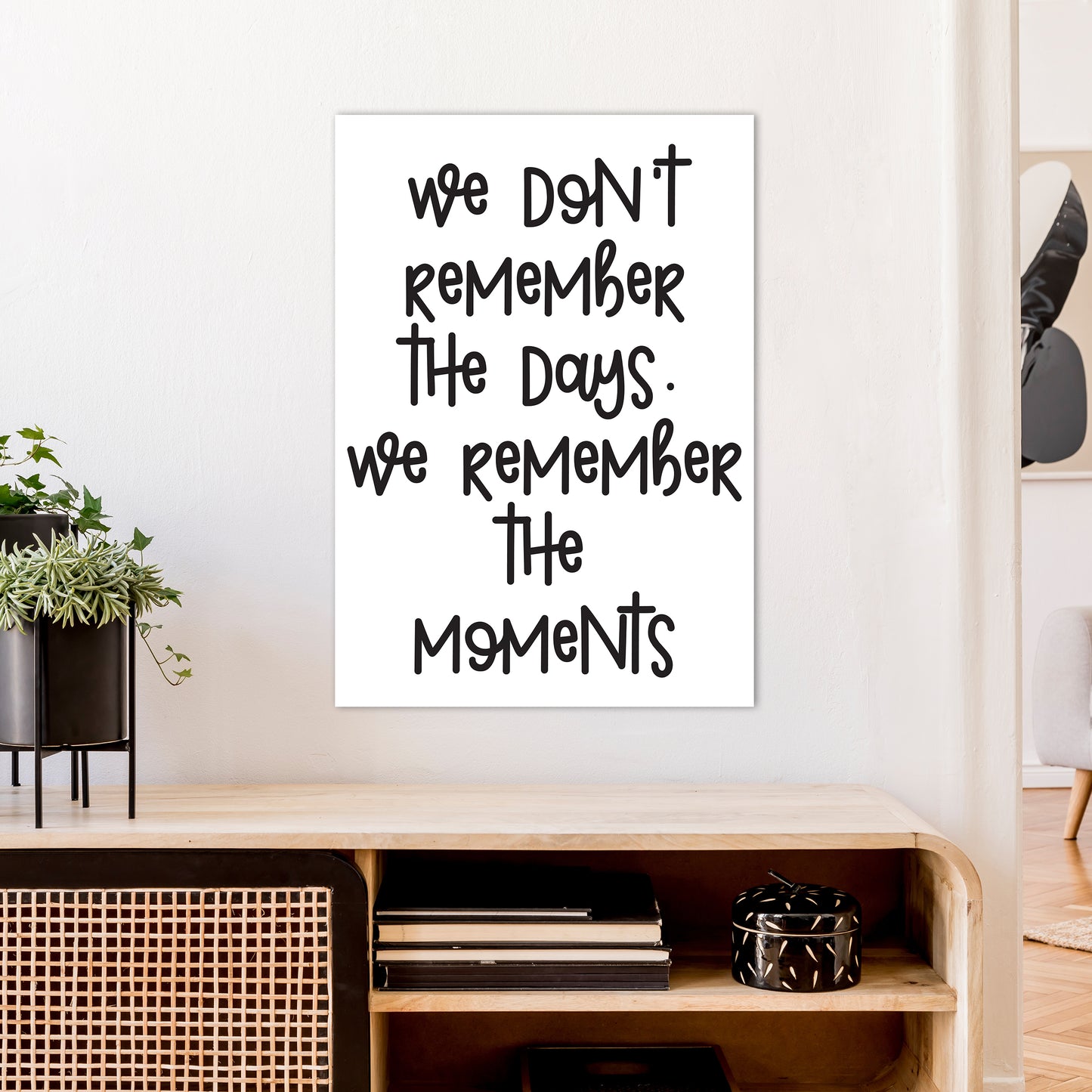 We Don'T Remember The Days Art Print by Pixy Paper A1 Black Frame