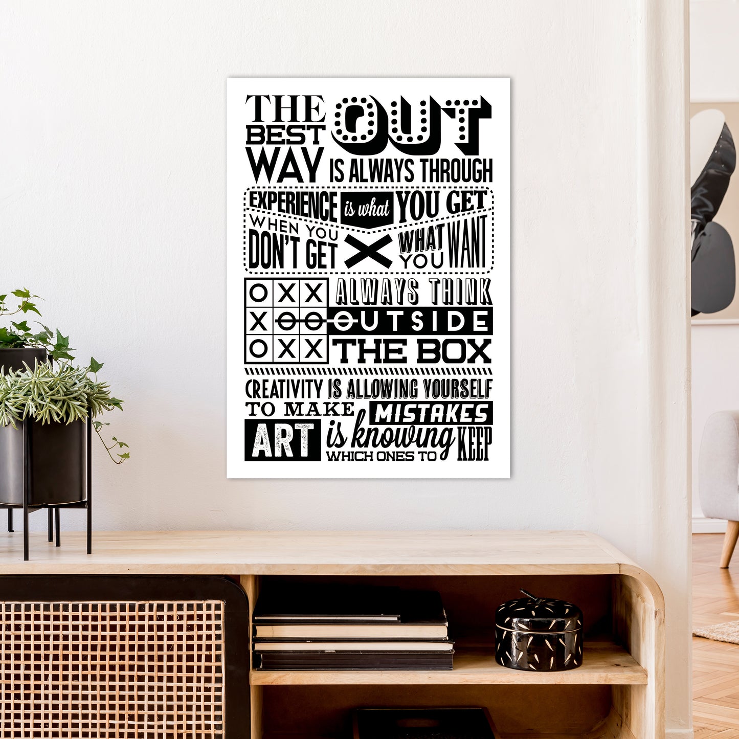 The Best Way Out Vintage Art Print by Pixy Paper A1 Black Frame