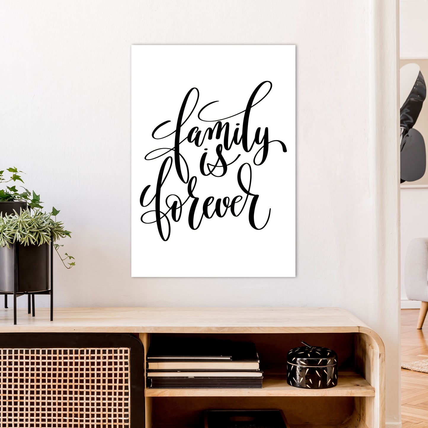 Family Is Forever Art Print by Pixy Paper A1 Black Frame
