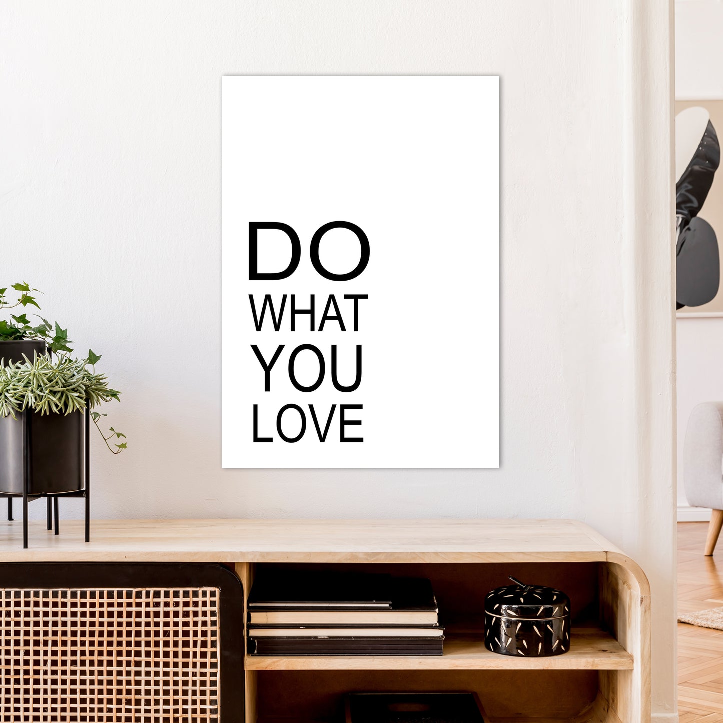 Do What You Love Art Print by Pixy Paper A1 Black Frame