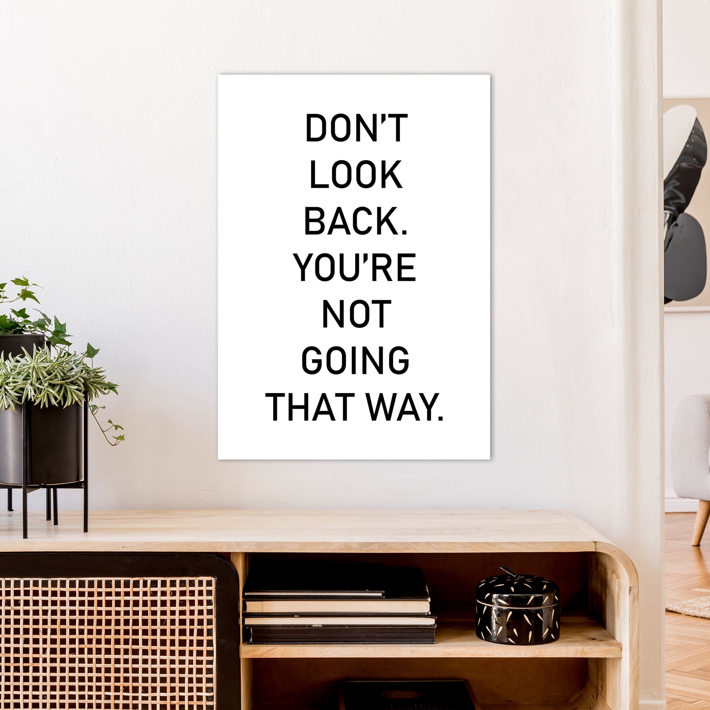 Don'T Look Back Art Print by Pixy Paper A1 Black Frame