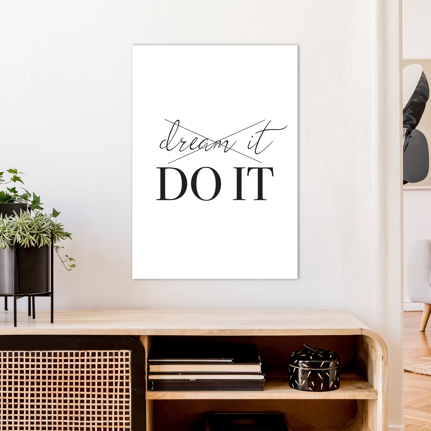 Dream It Do It Art Print by Pixy Paper A1 Black Frame