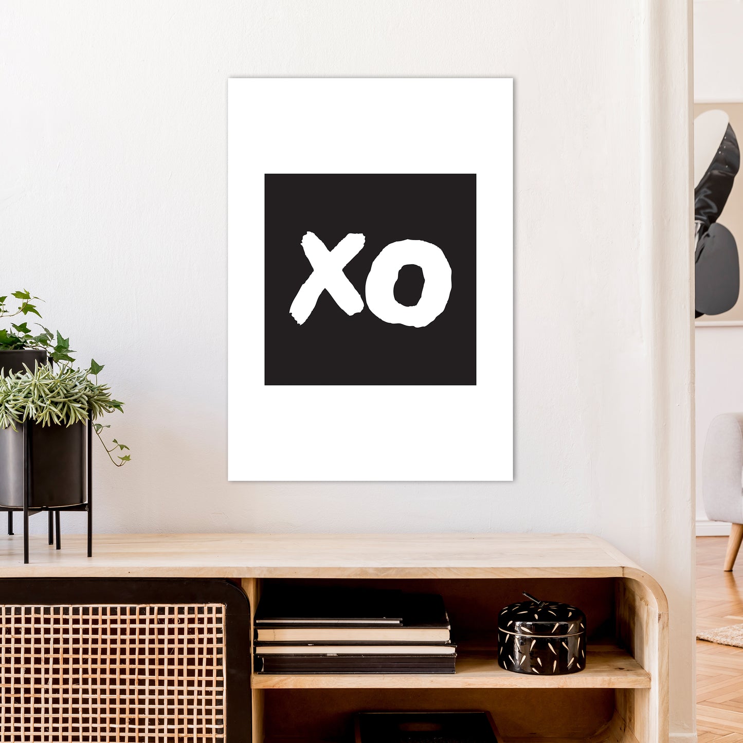 Xo Black Box Art Print by Pixy Paper A1 Black Frame