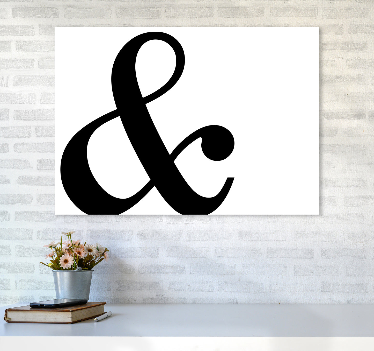 & Landscape Art Print by Pixy Paper A1 Black Frame