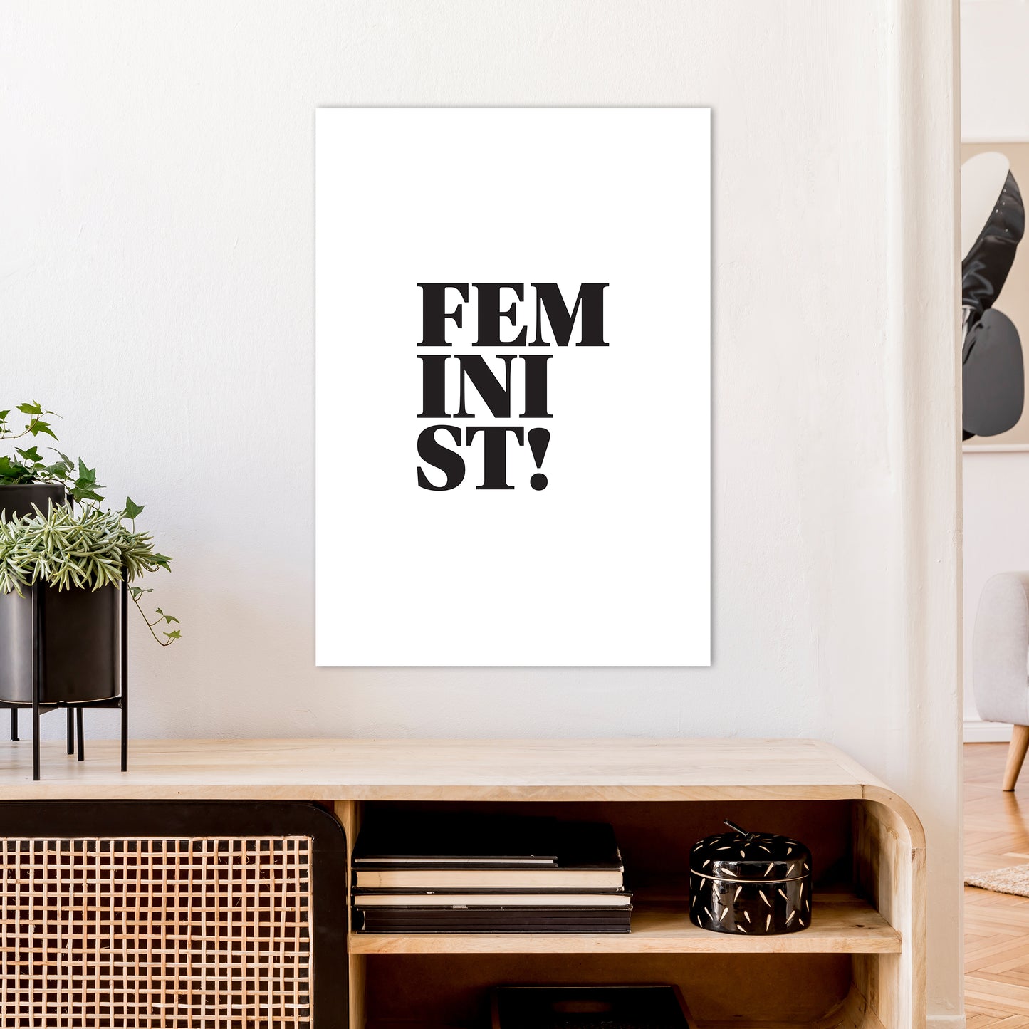 Feminist Art Print by Pixy Paper A1 Black Frame