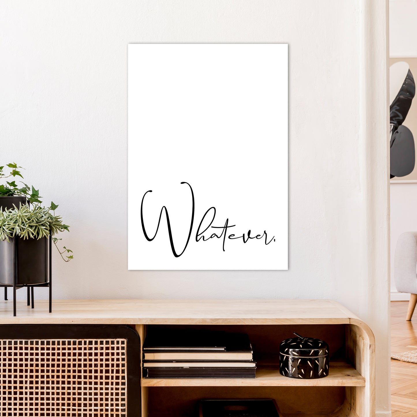 Whatever Art Print by Pixy Paper A1 Black Frame